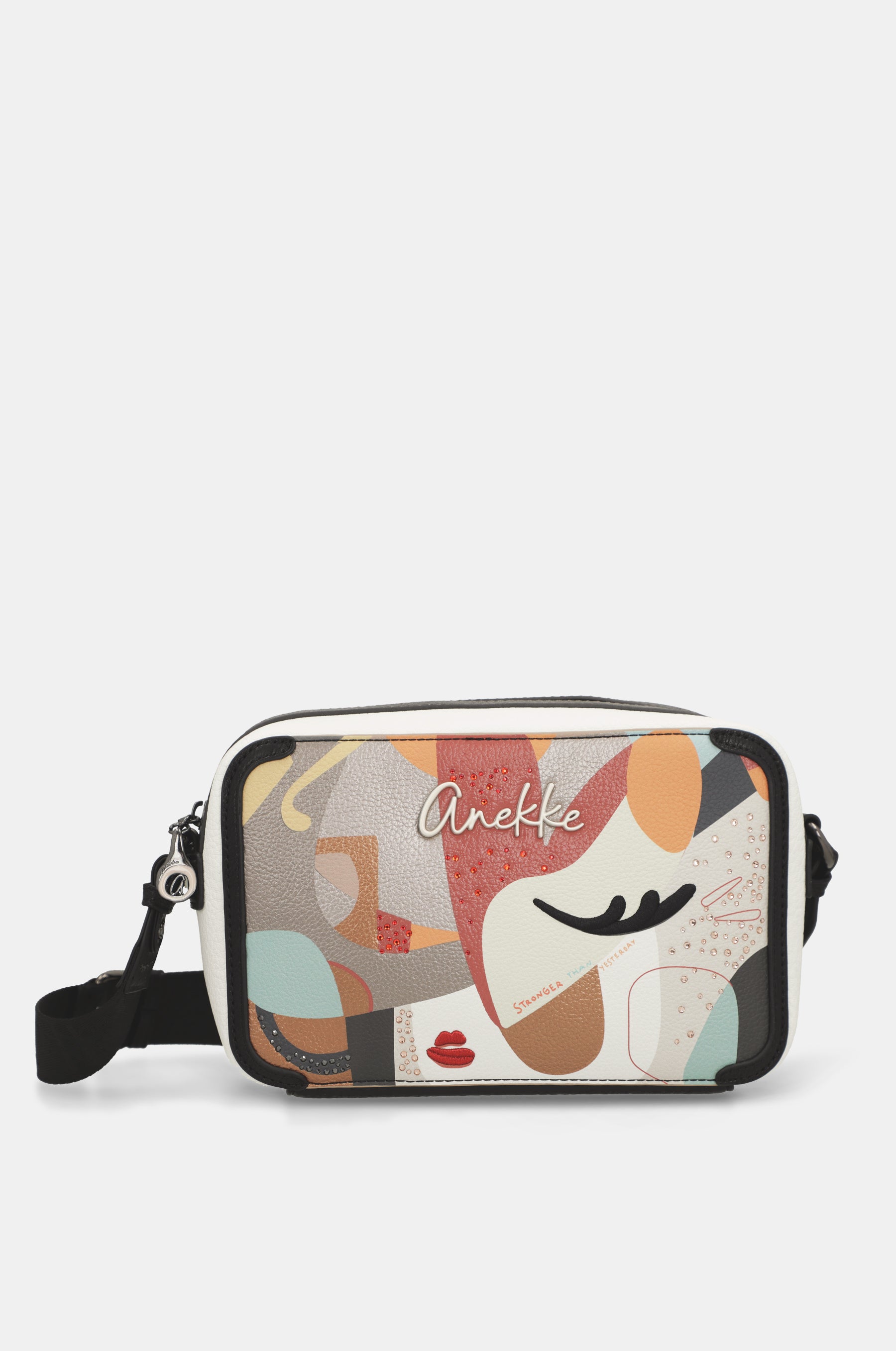 Borsa a tracolla con stampa Eikon