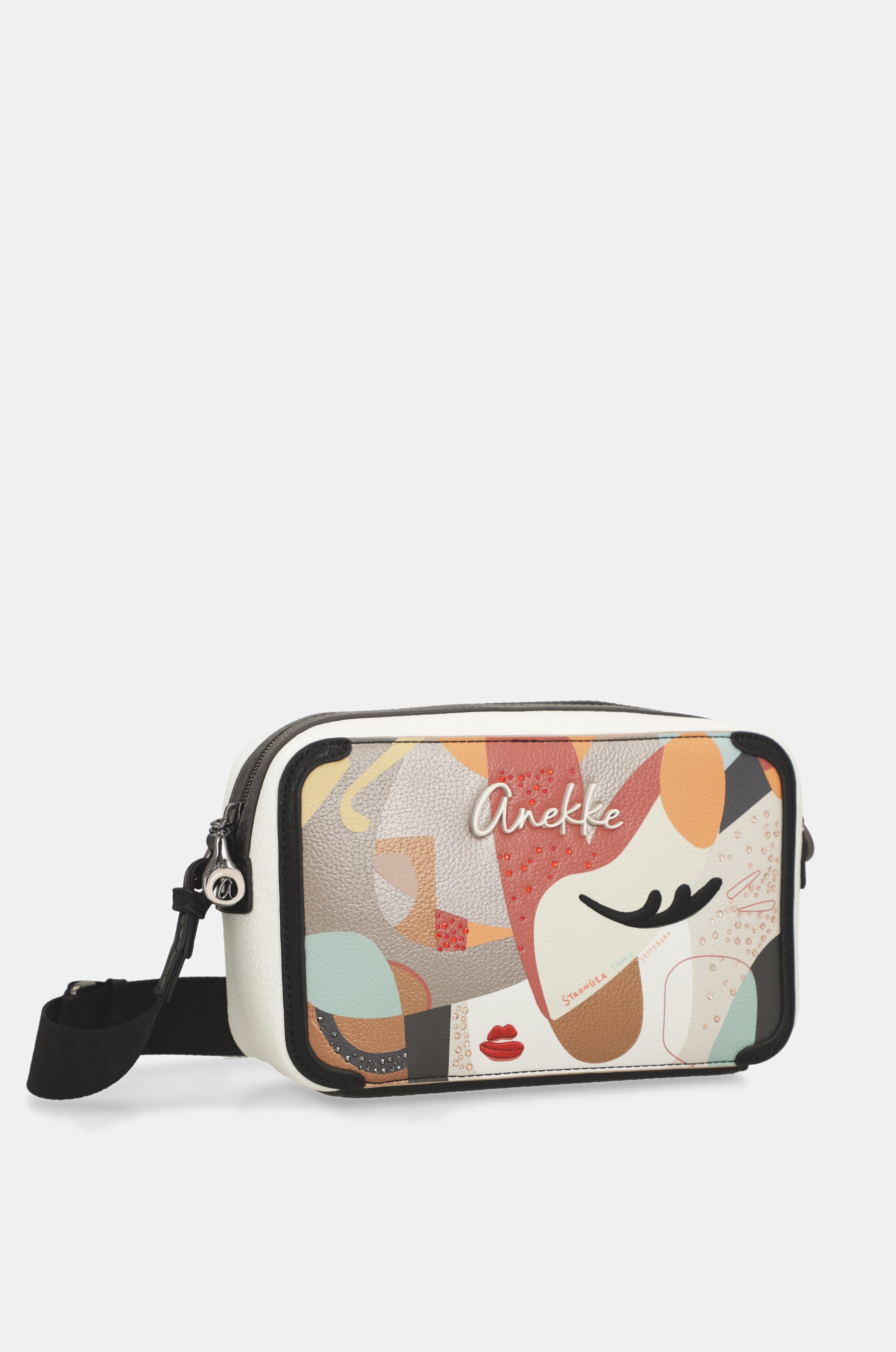 Borsa a tracolla con stampa Eikon