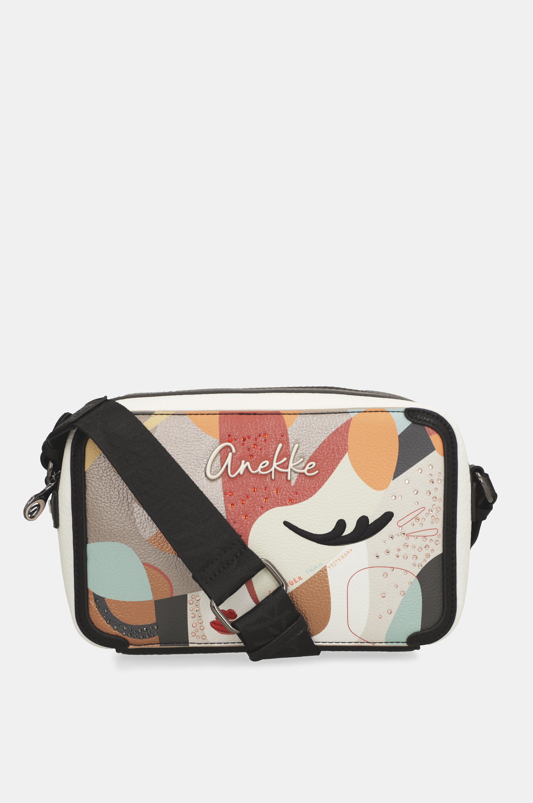 Borsa a tracolla con stampa Eikon