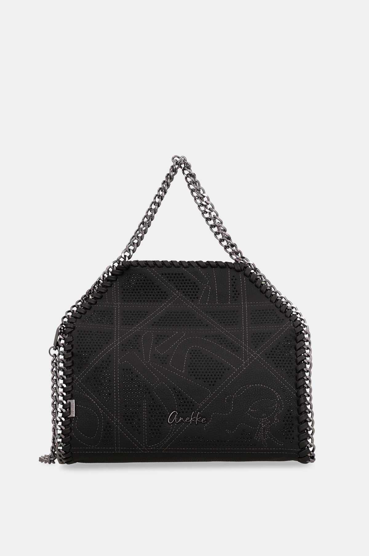 Borsa a spalla con manico in metallo Iron