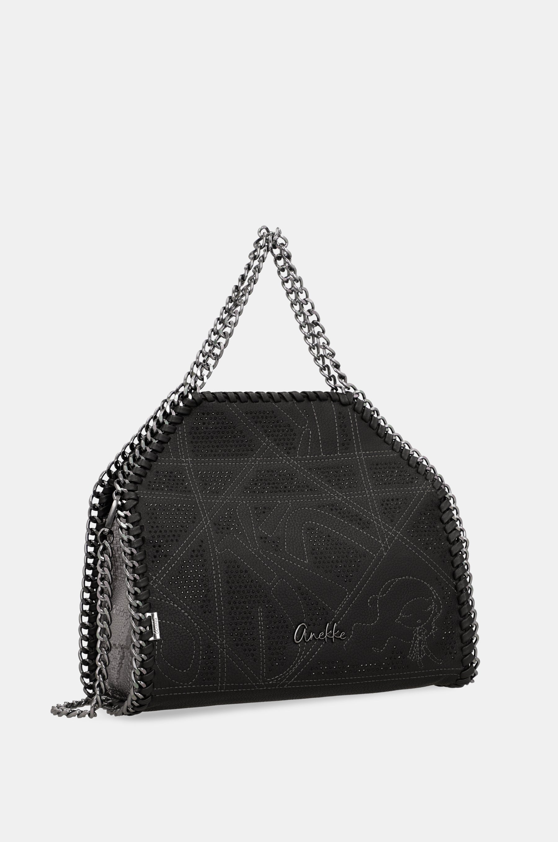 Borsa a spalla con manico in metallo Iron