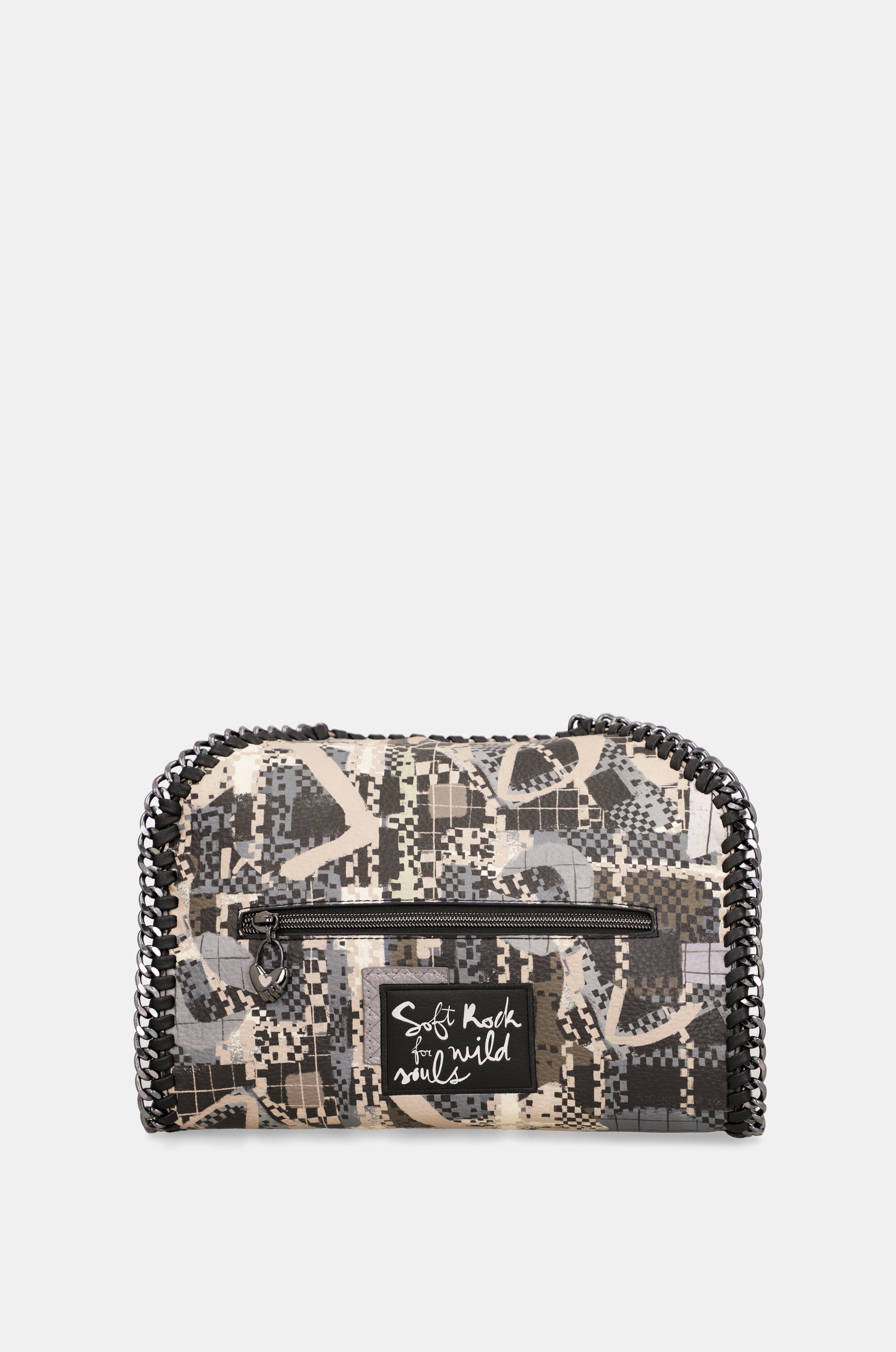 Borsa a spalla con manico in metallo Iron