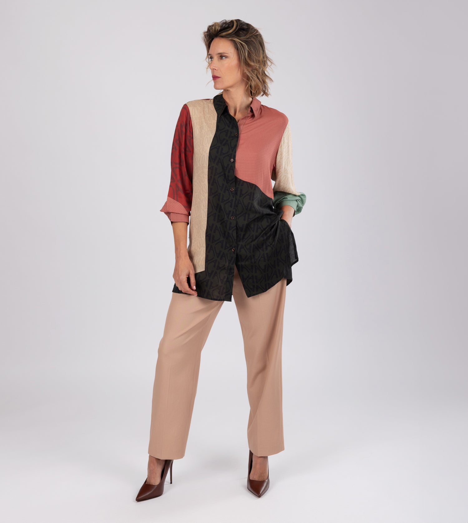 Camicia stampata a colori