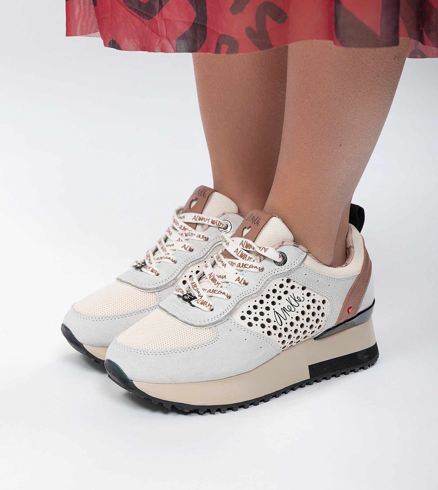 Sneakers piattaforma grigie