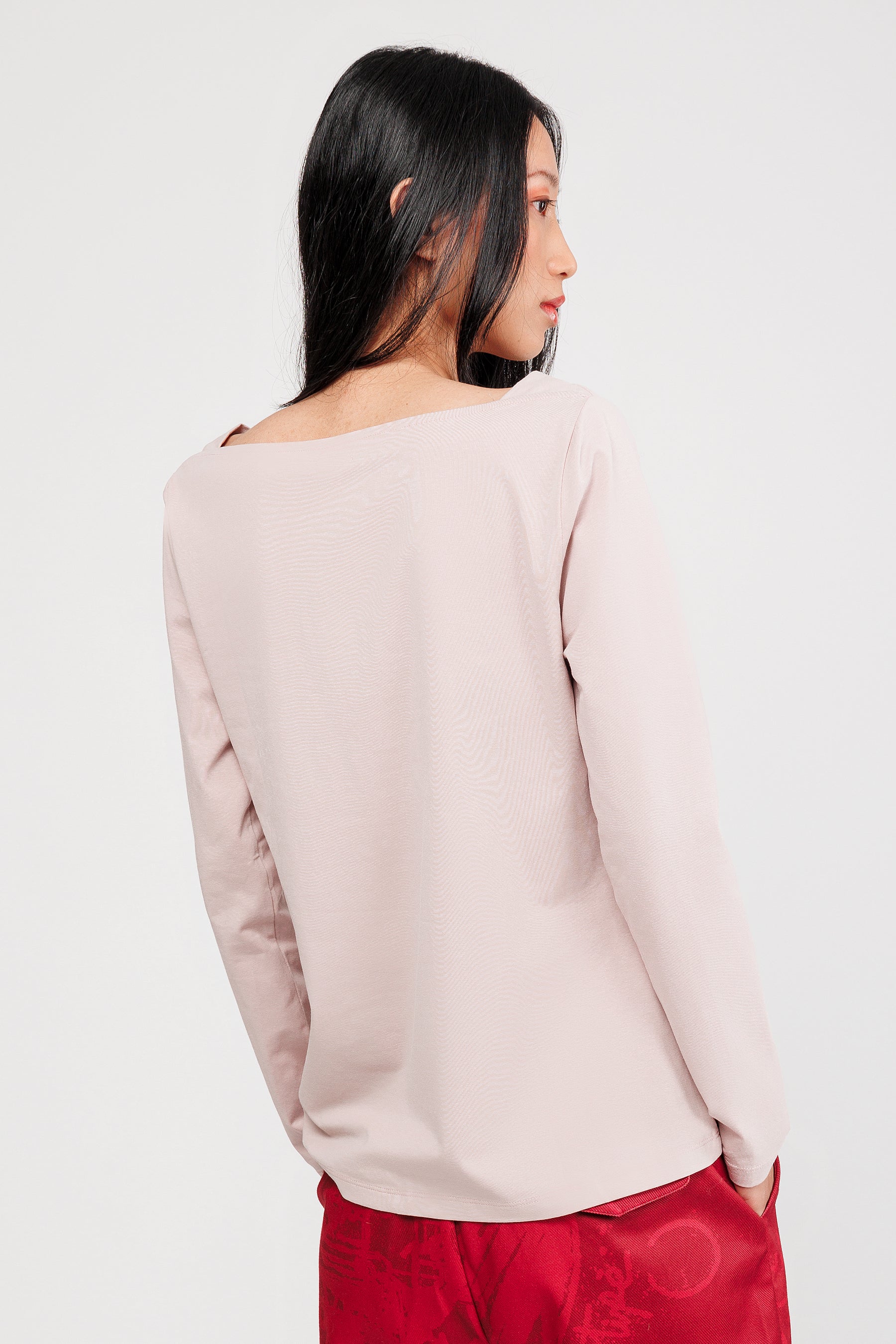 Maglietta manica lunga rosa