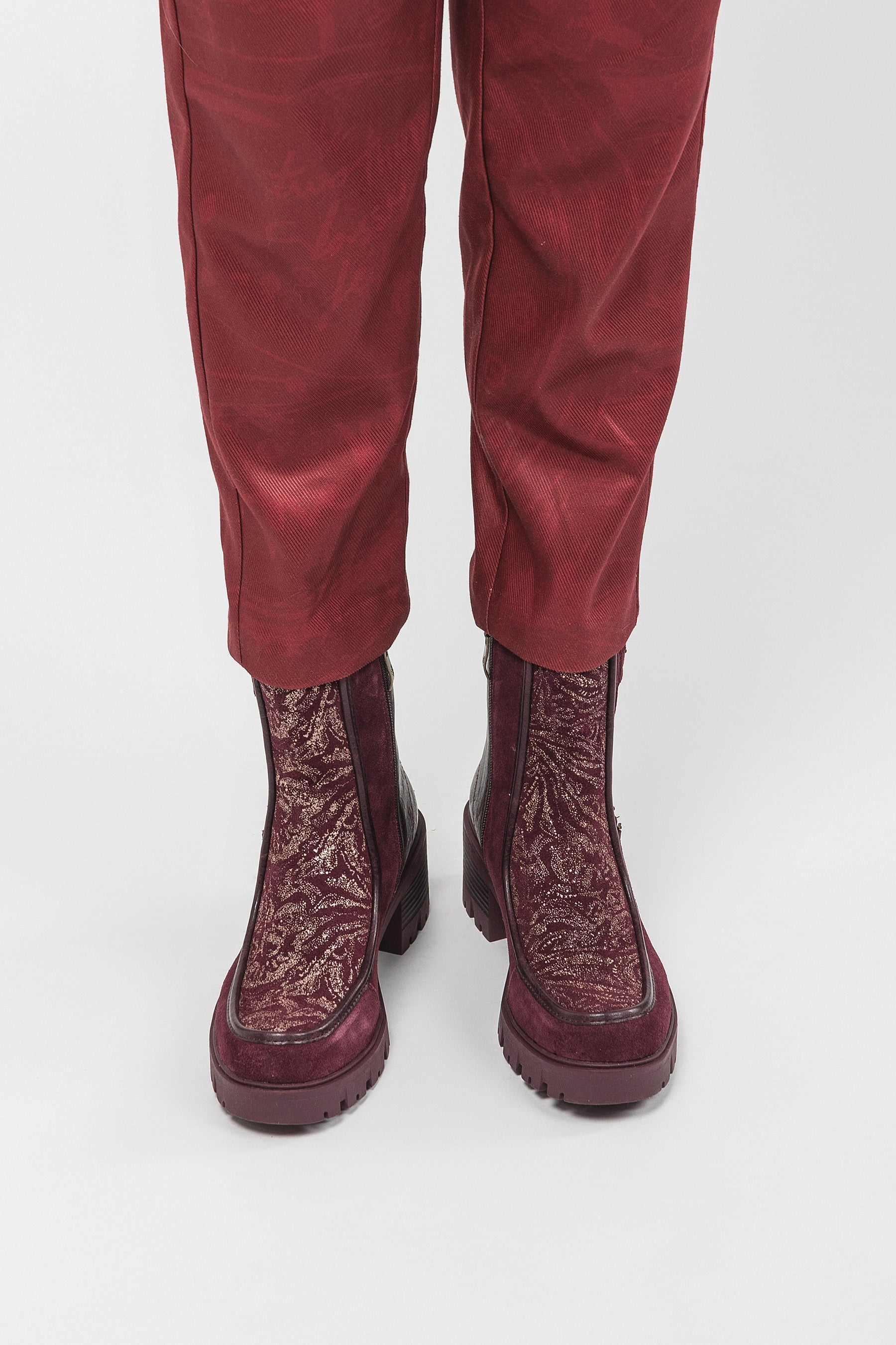 Stivaletti bordeaux Manifesto