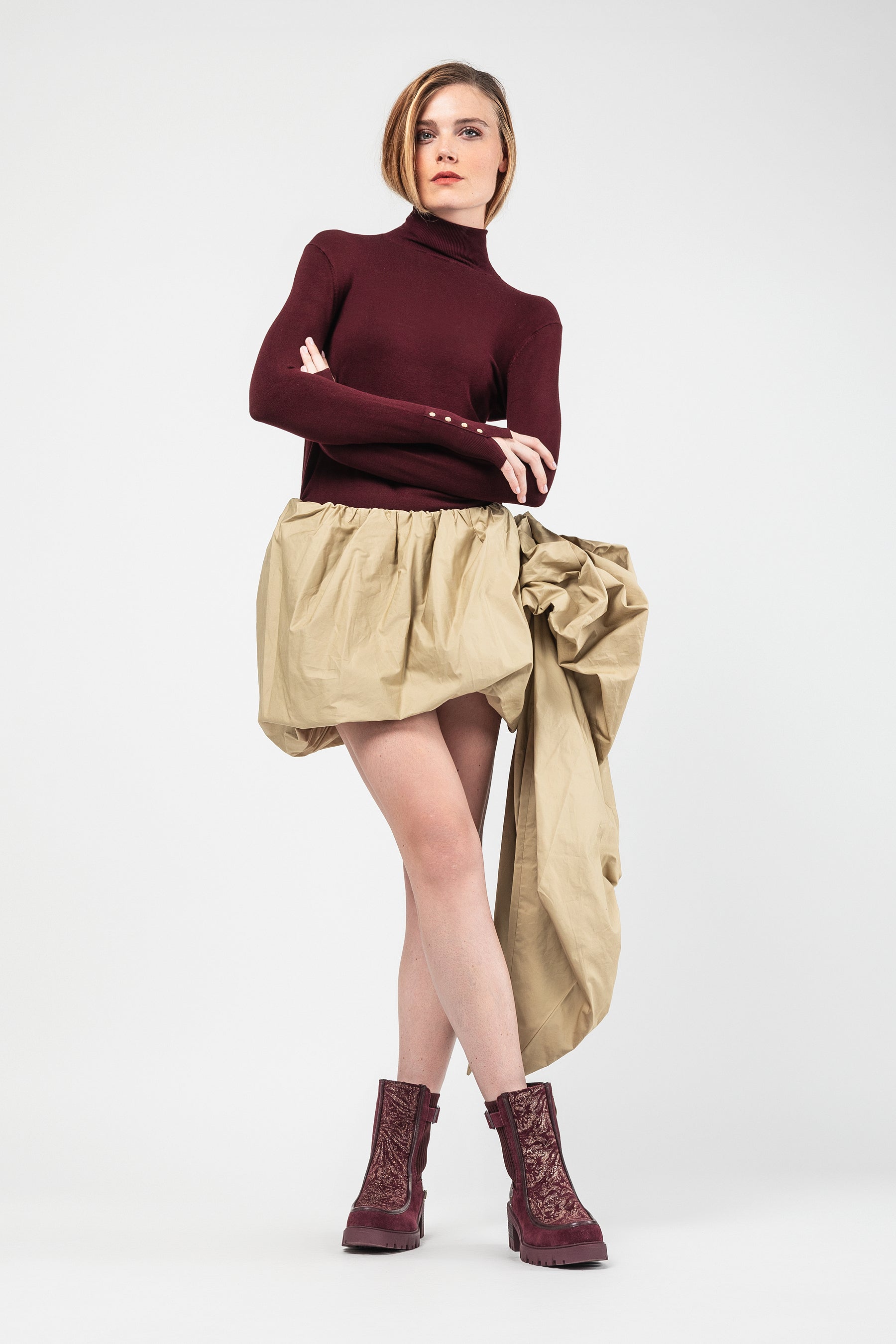 Stivaletti bordeaux Manifesto