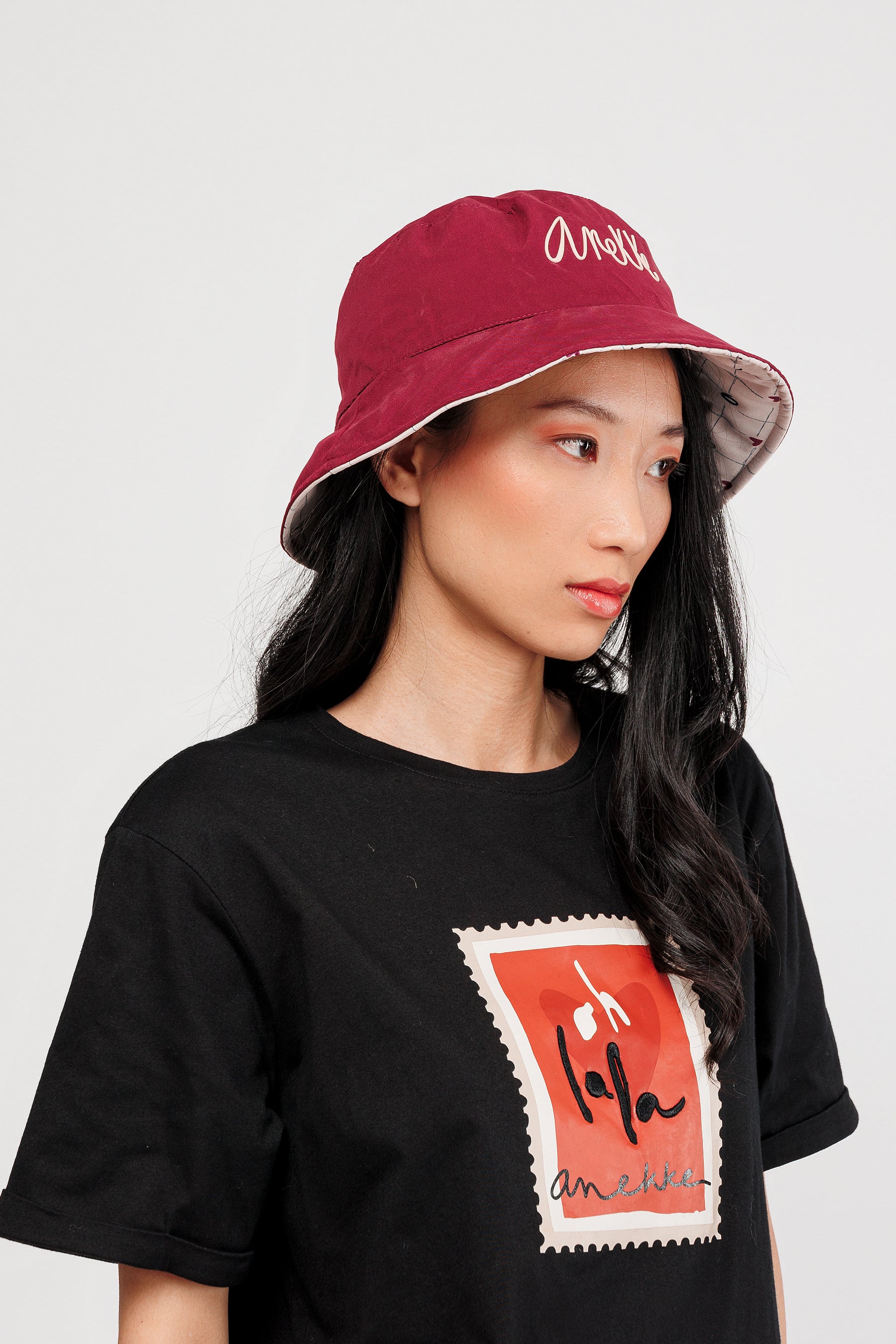Cappello da pescatore double face