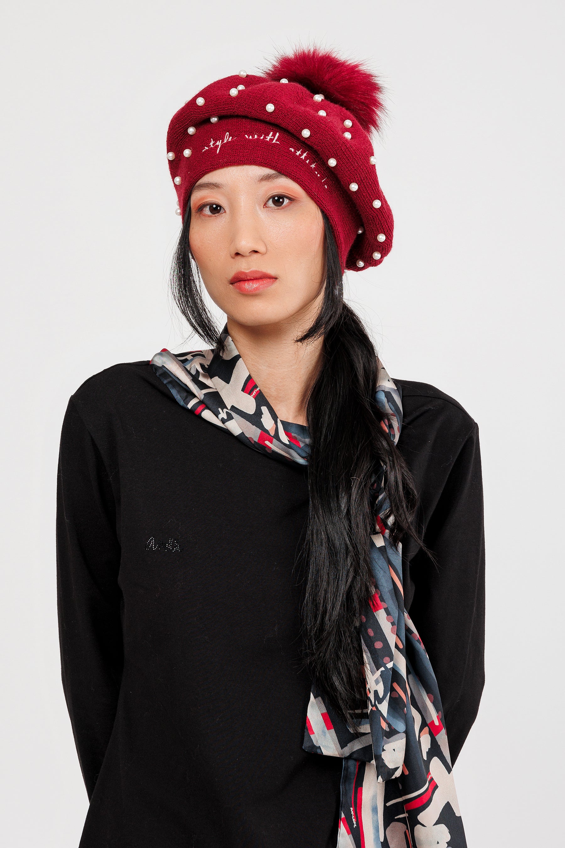 Berretto basco in maglia Mademoiselle