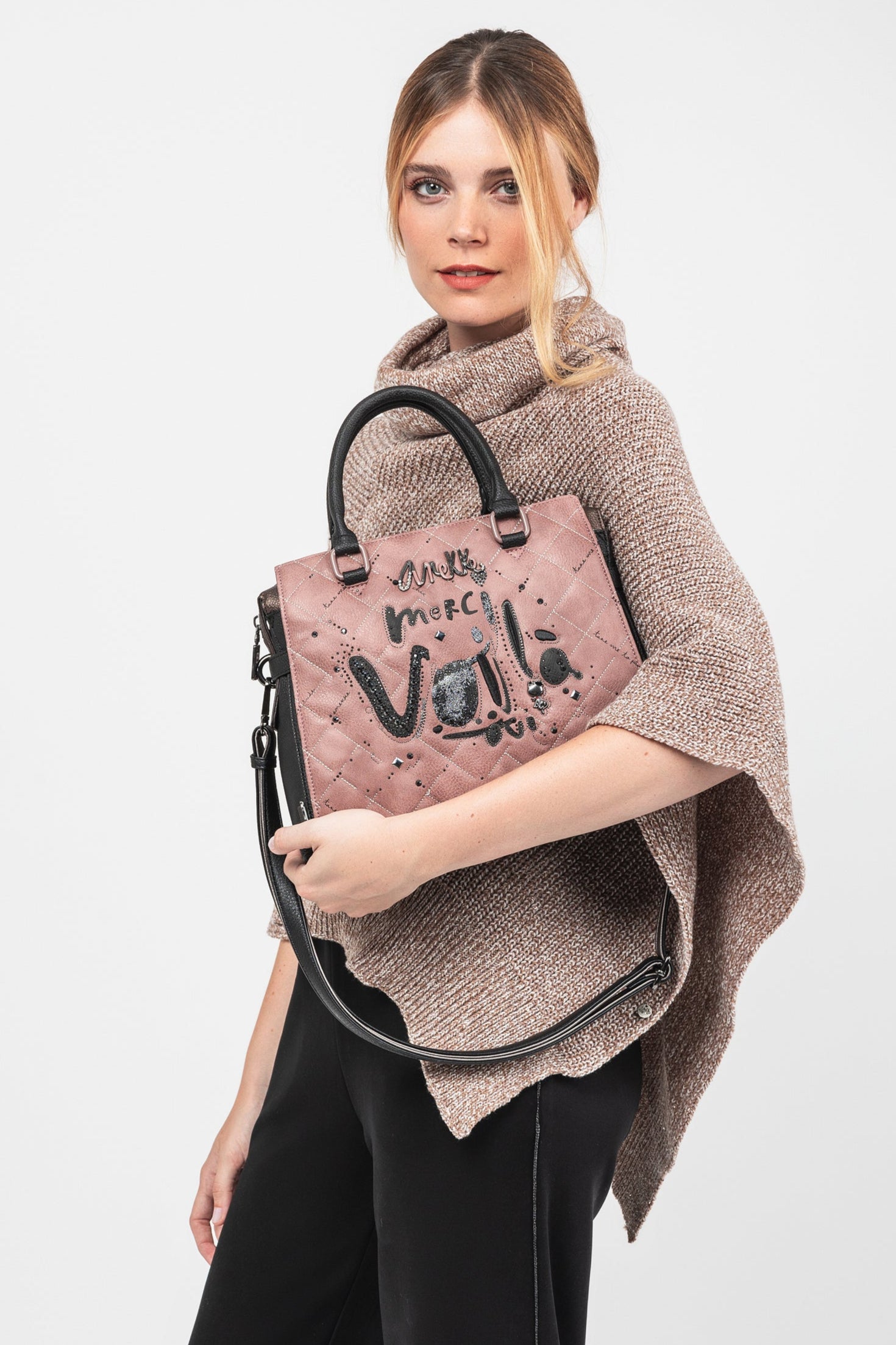 Borsa manico corto e tracolla Parisian