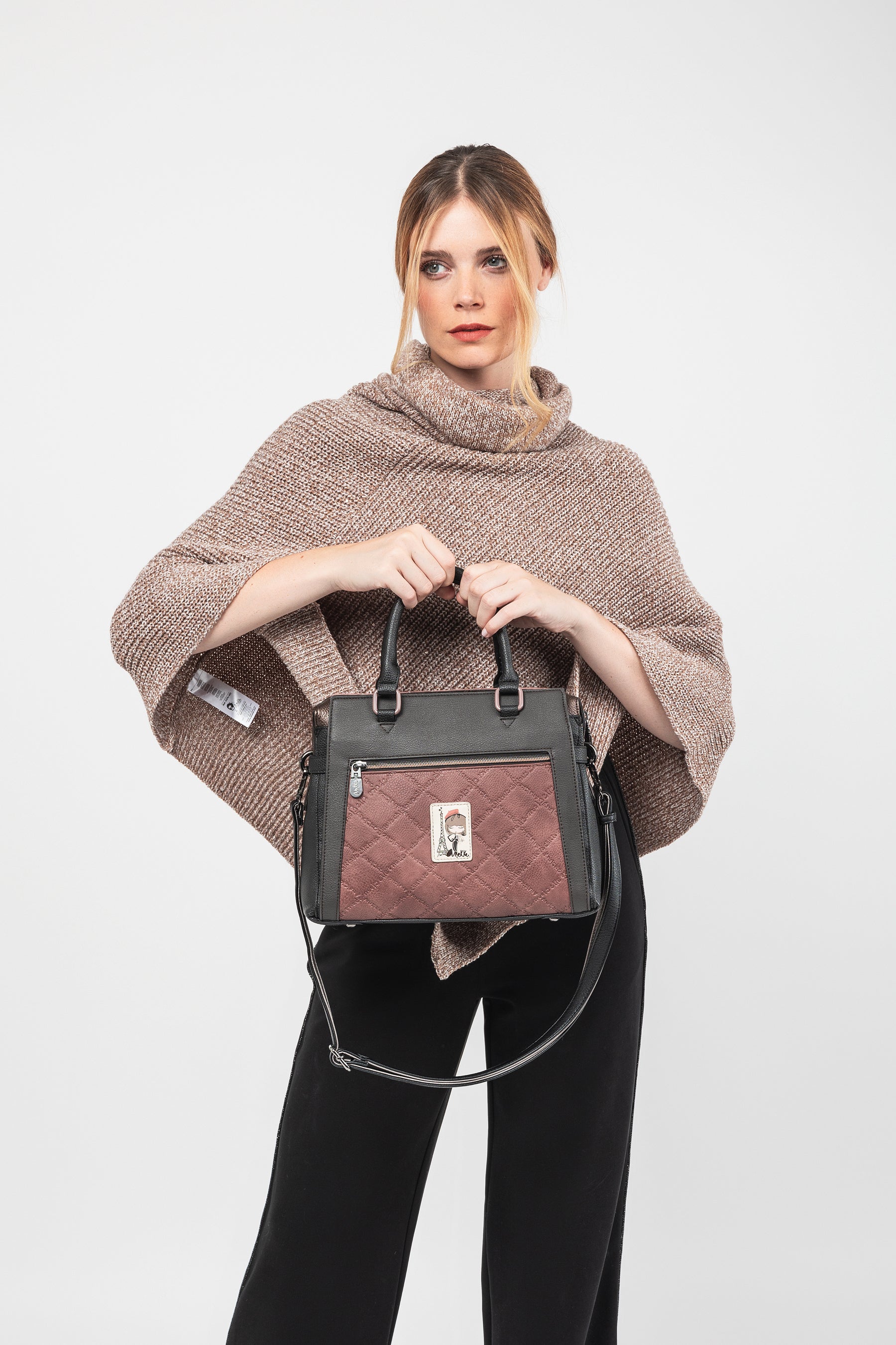 Borsa manico corto e tracolla Parisian
