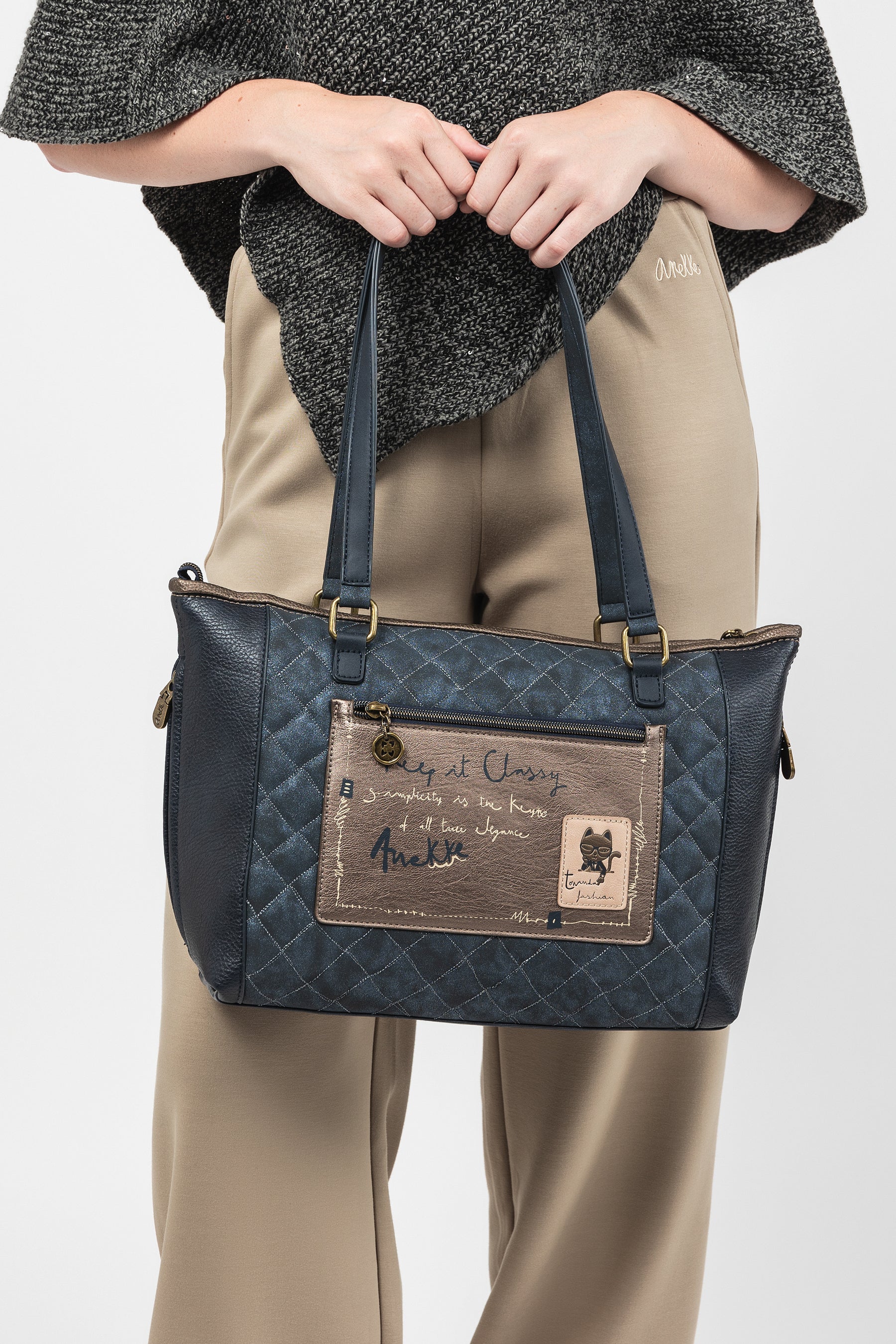 Borsa shopper con tracolla Studio