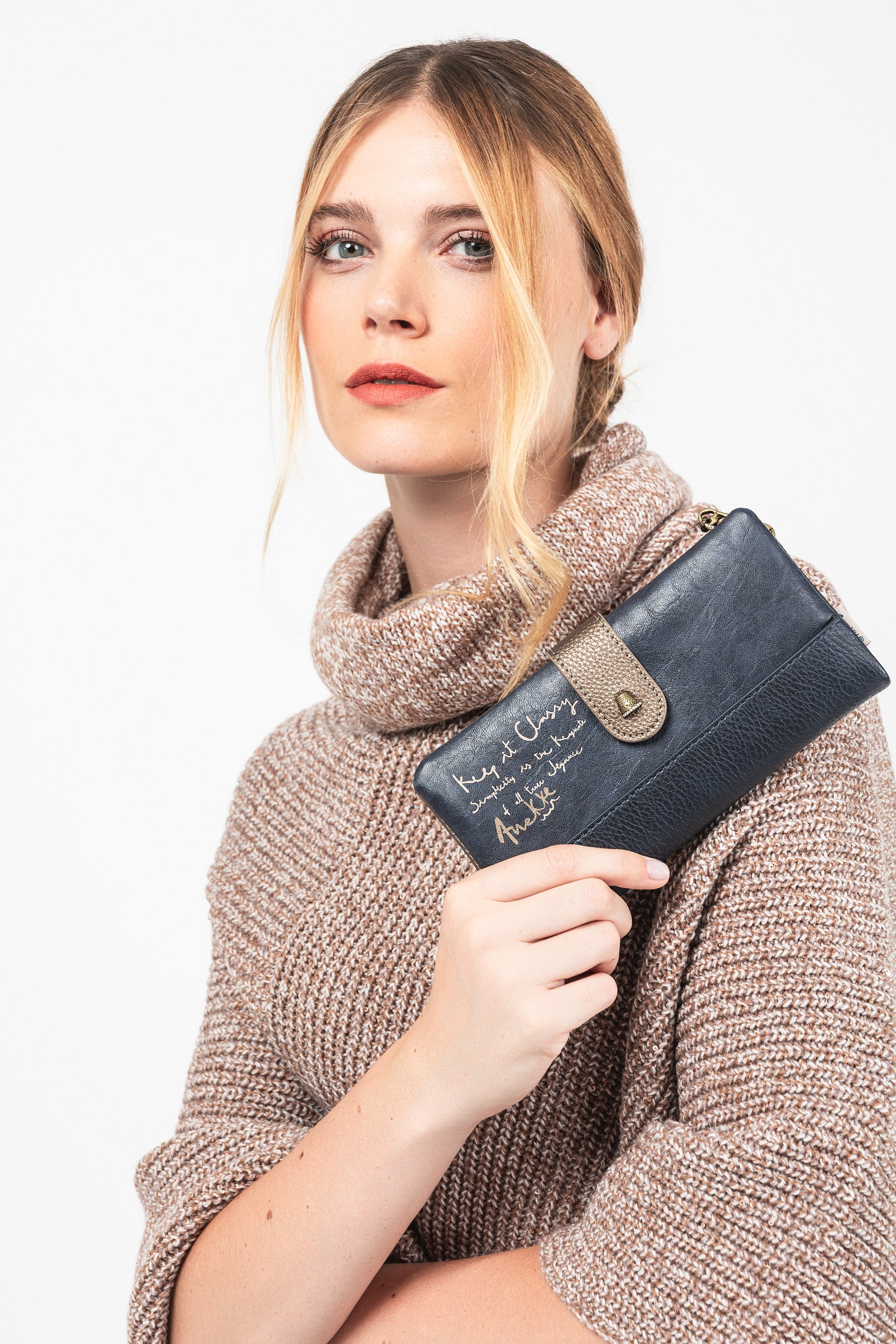 Portafogli grande flessibile RFID Studio