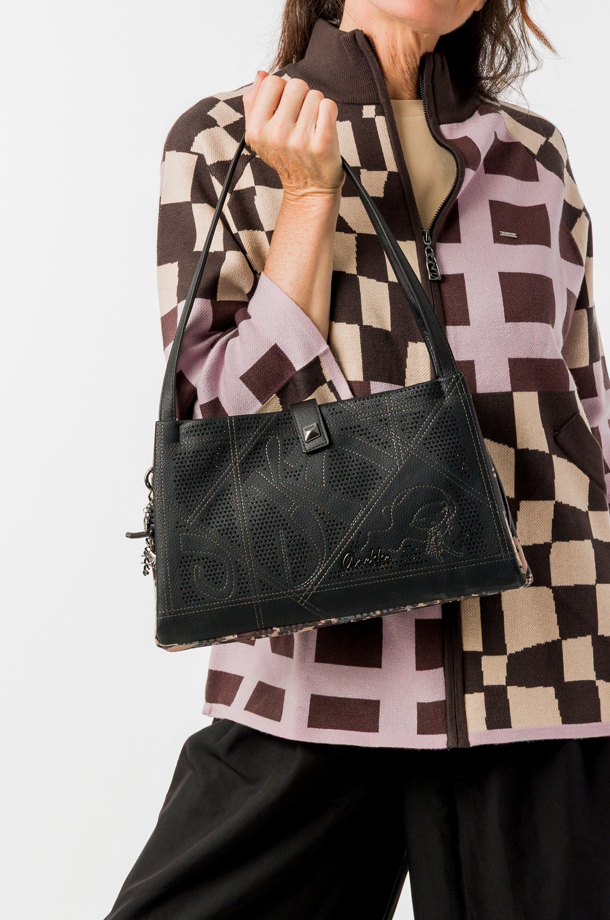 Borsa a spalla quadrata Iron