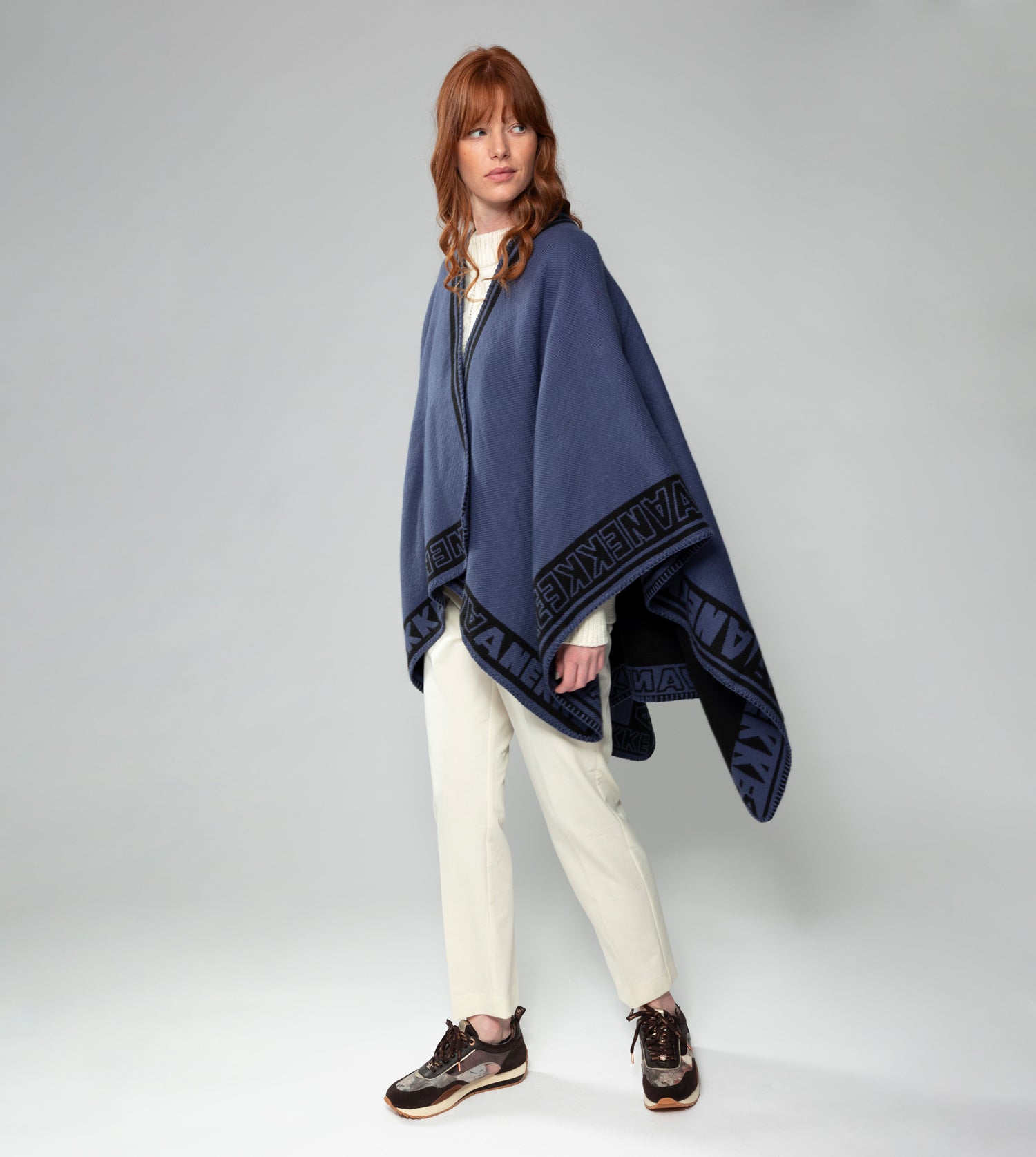 Poncho Shodō blu navy