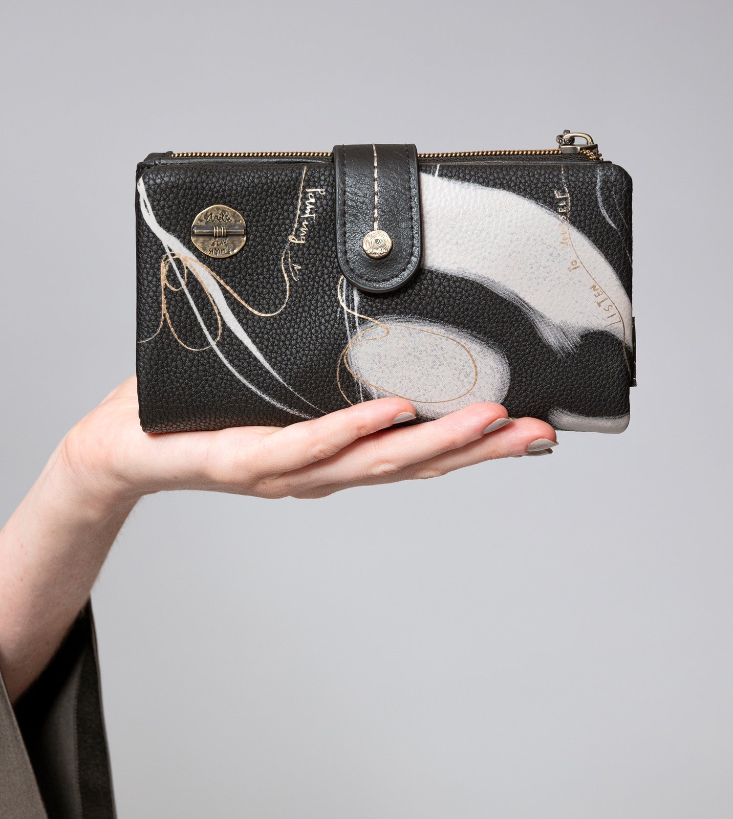 Portafoglio Nature Shodō Black RFID Flexi nero