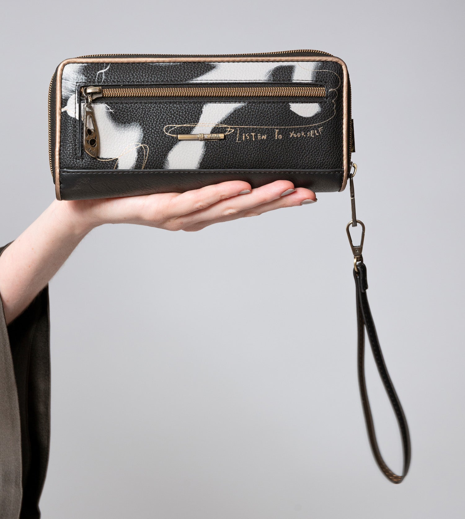 Portafoglio grande RFID nero Nature Shodō Anekke