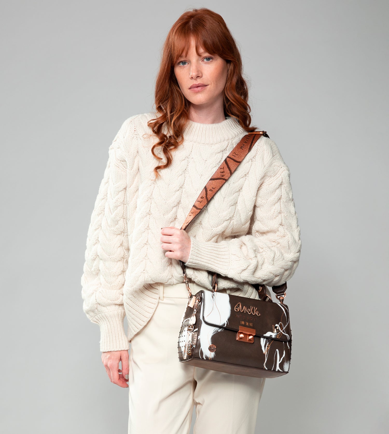 Borsa a patta marrone Nature Shodō