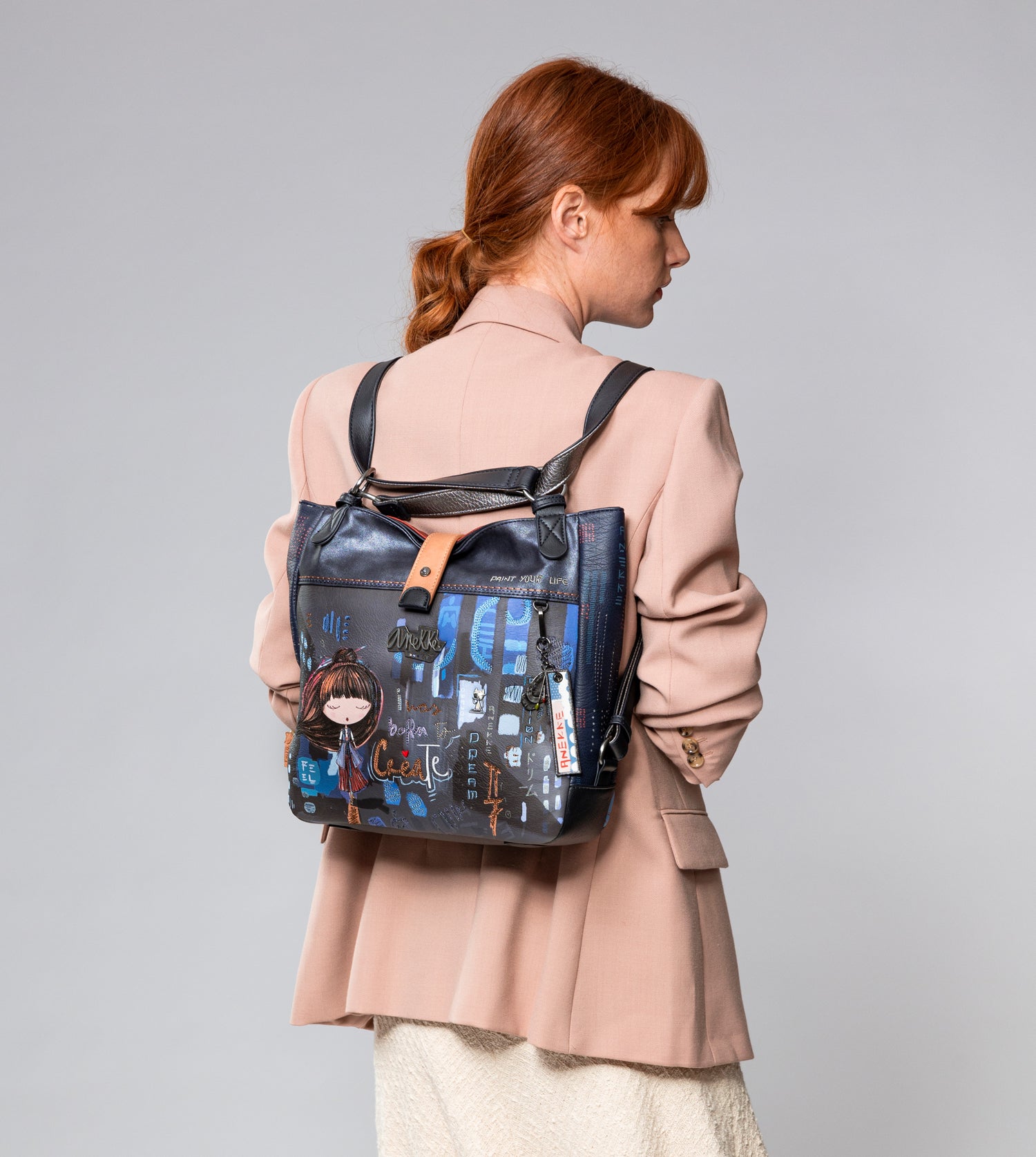 Borsa a tracolla Contemporary trasformabile in zaino Contemporary