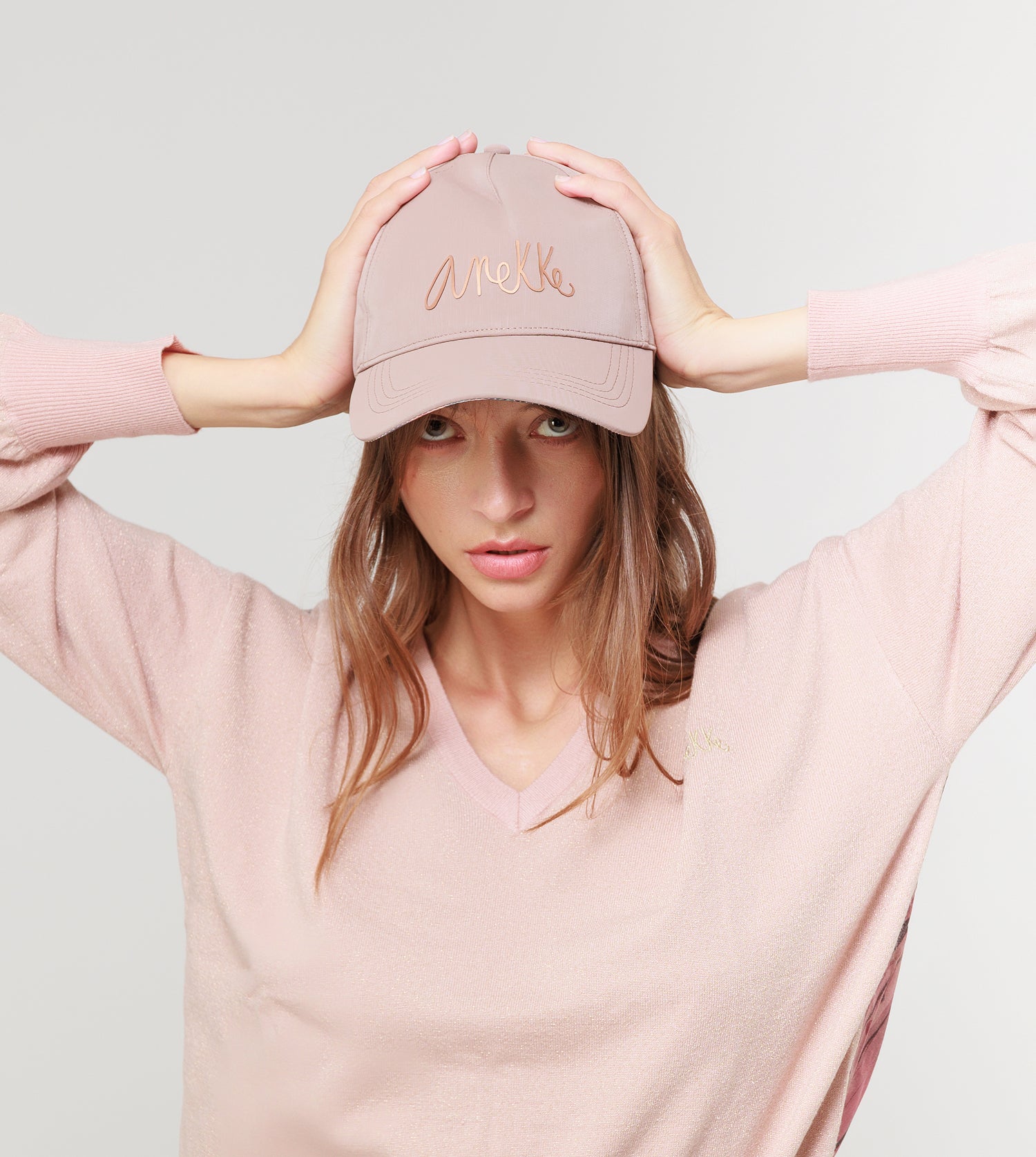 Maglia rosa con schiena stampata