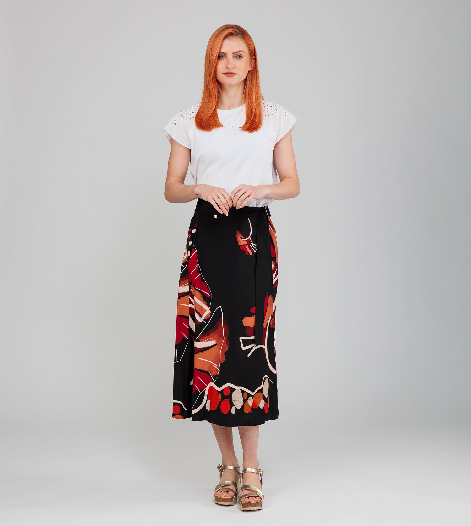 T-shirt bianca a maniche corte Anekke