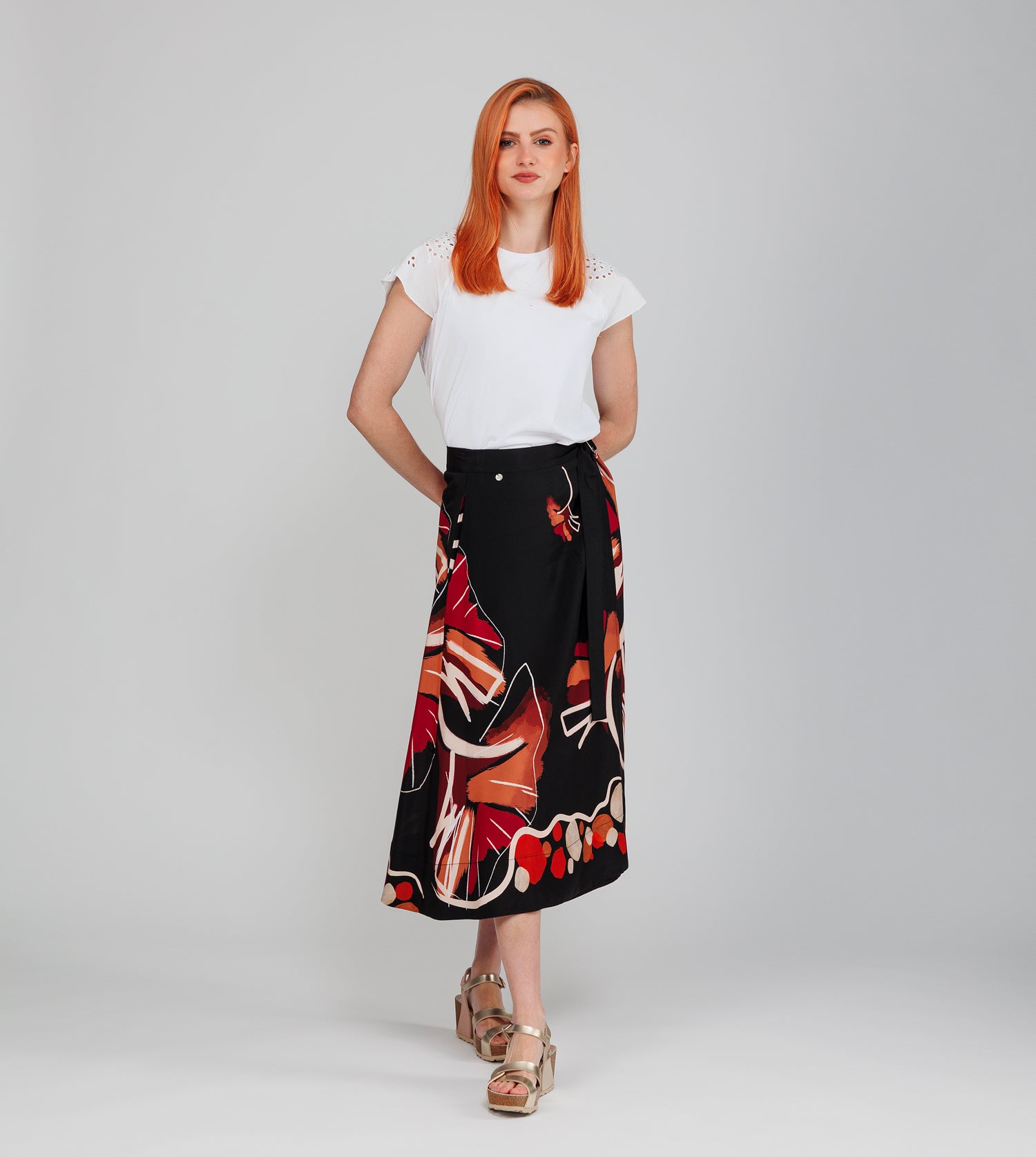 T-shirt bianca a maniche corte Anekke