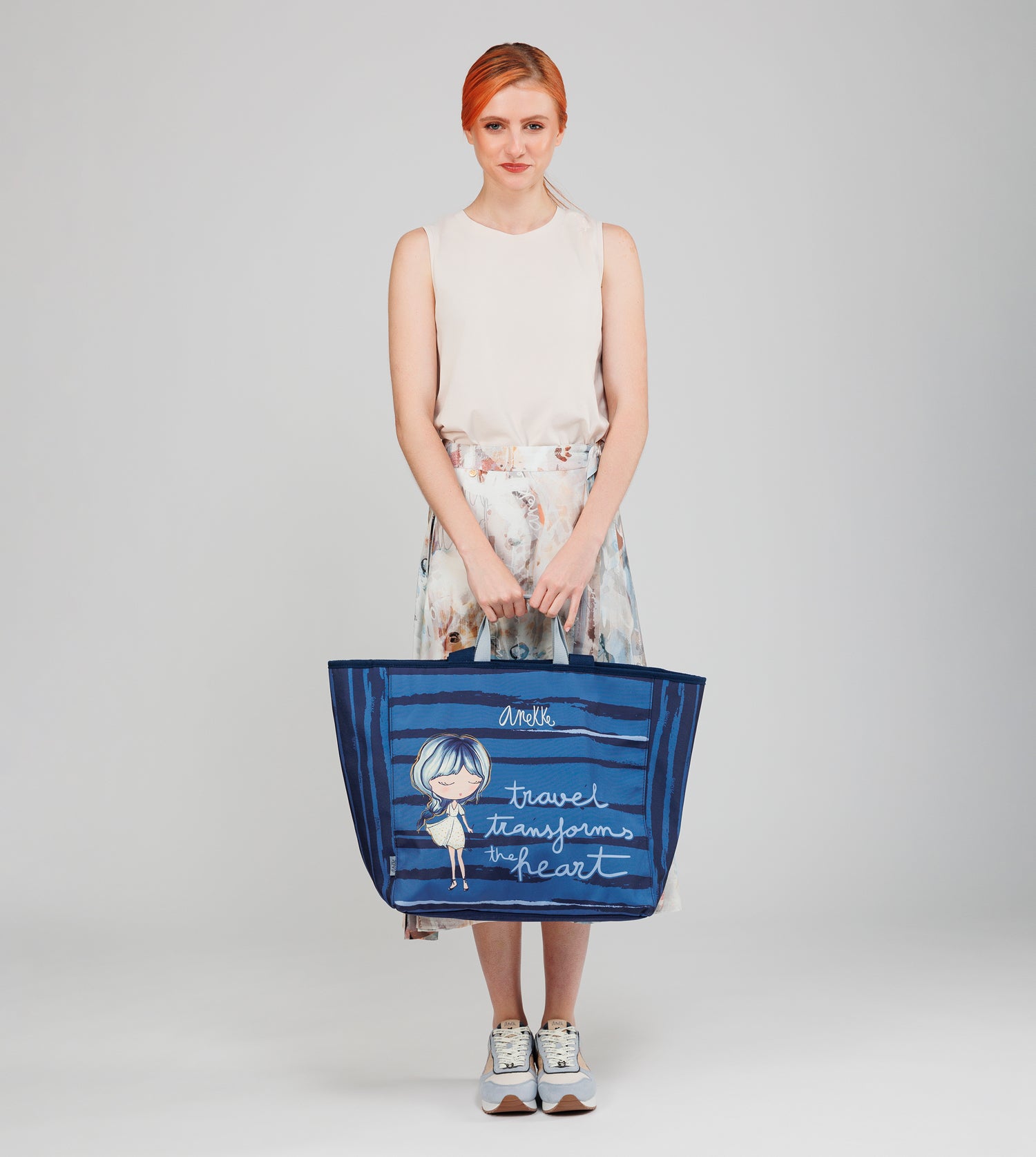 Borsa da spiaggia blu grande