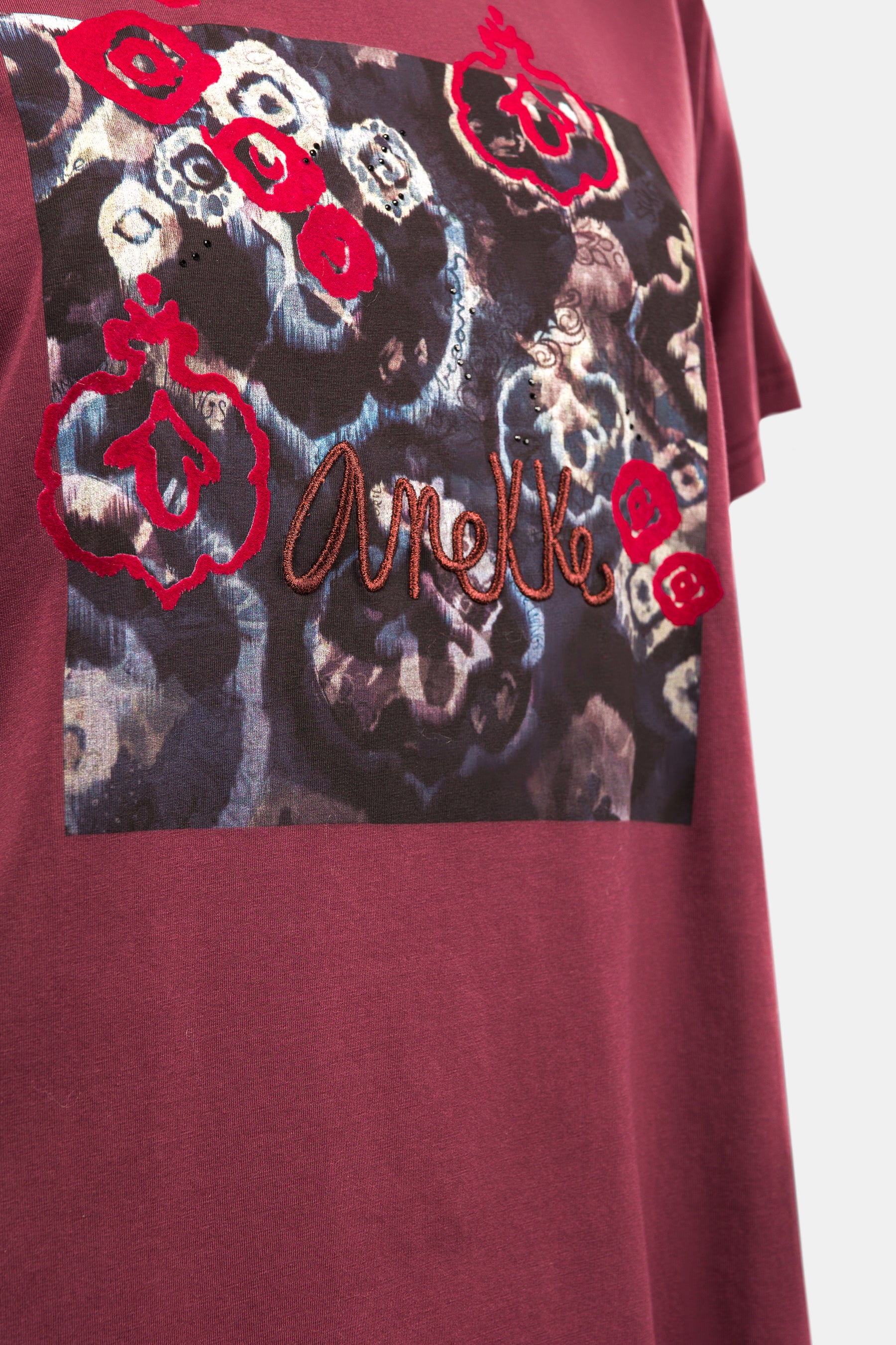 Maglietta manica corta bordeaux Manifesto