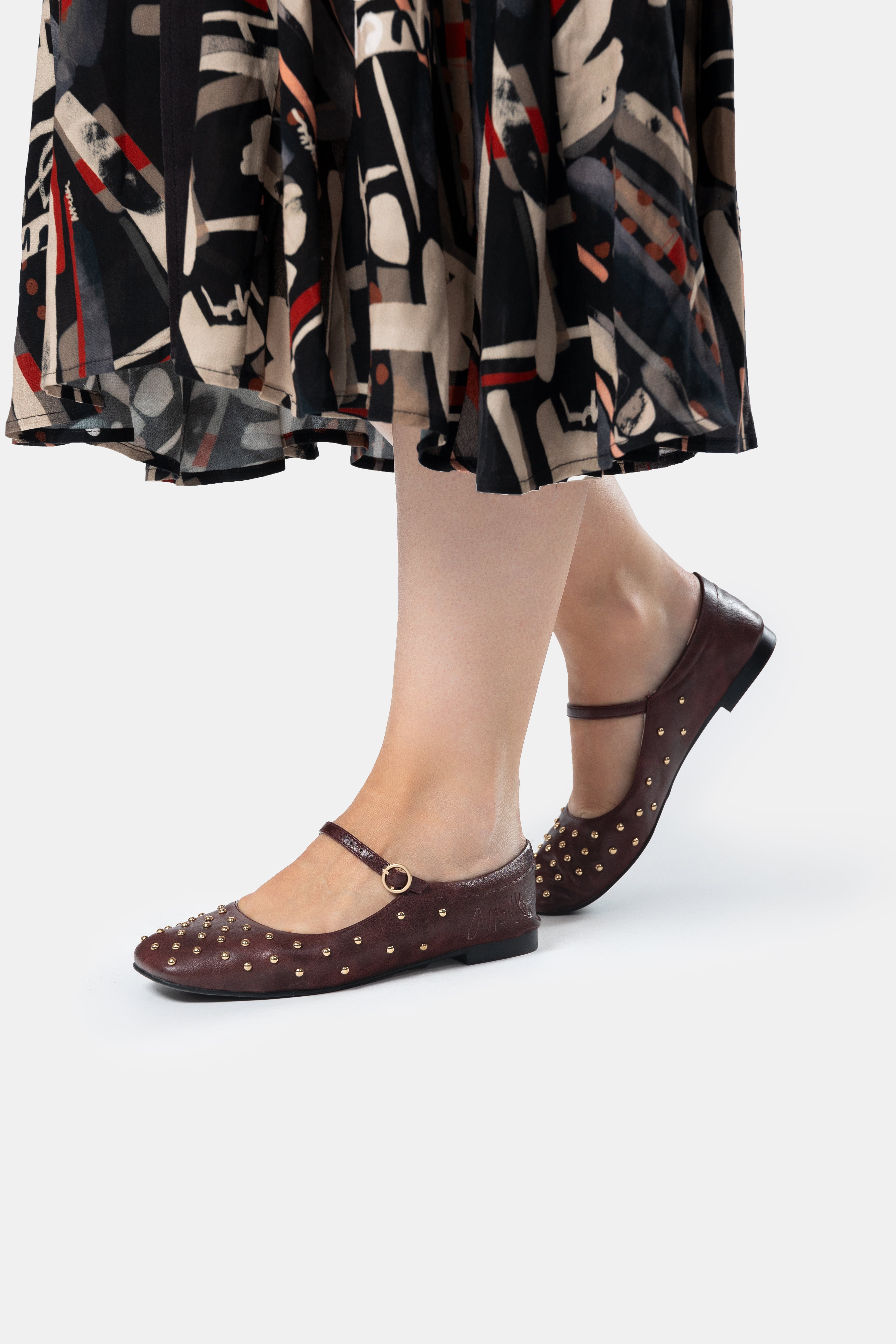 Ballerine ornamenti bordeaux