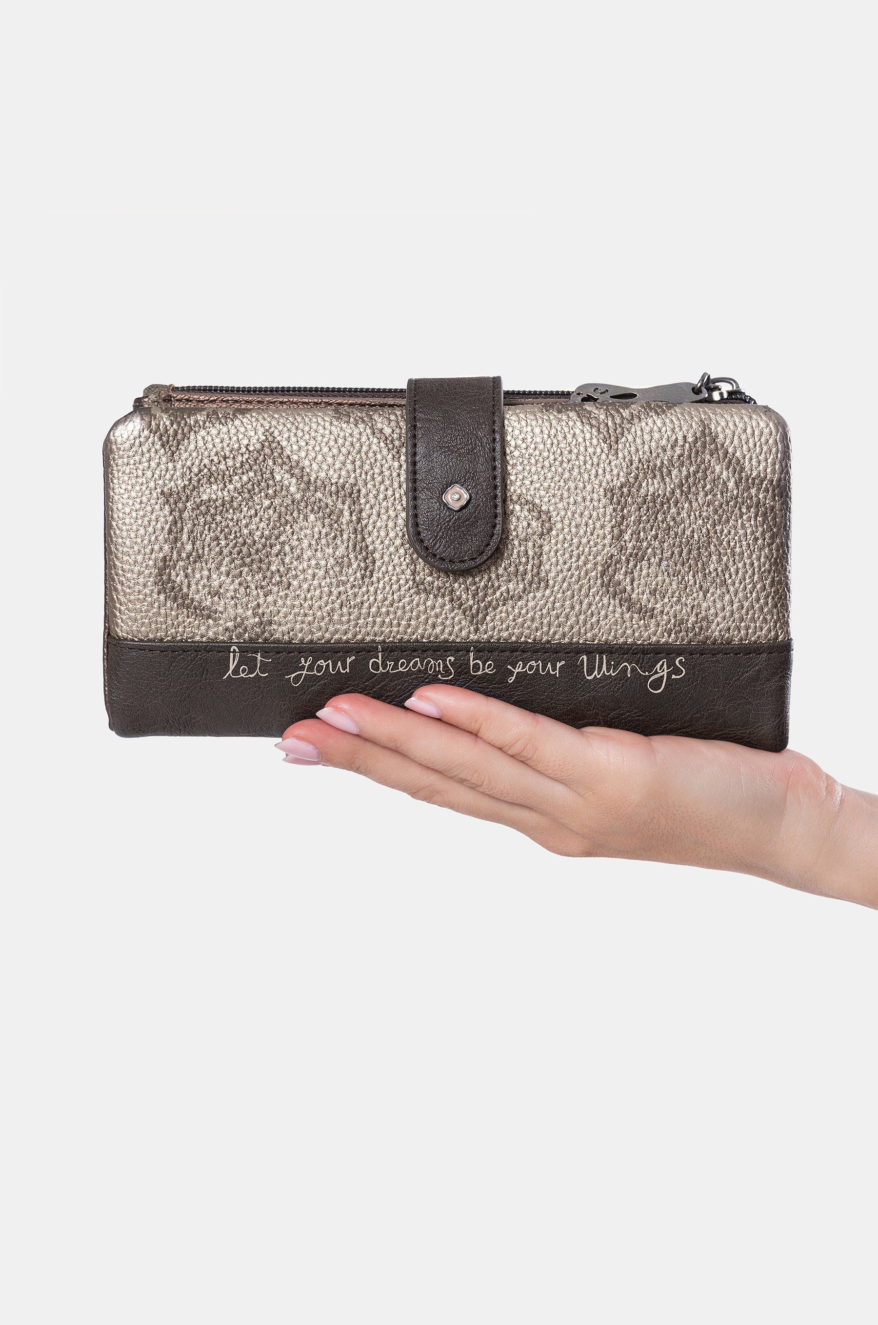 Portafogli grande flessibile RFID Real