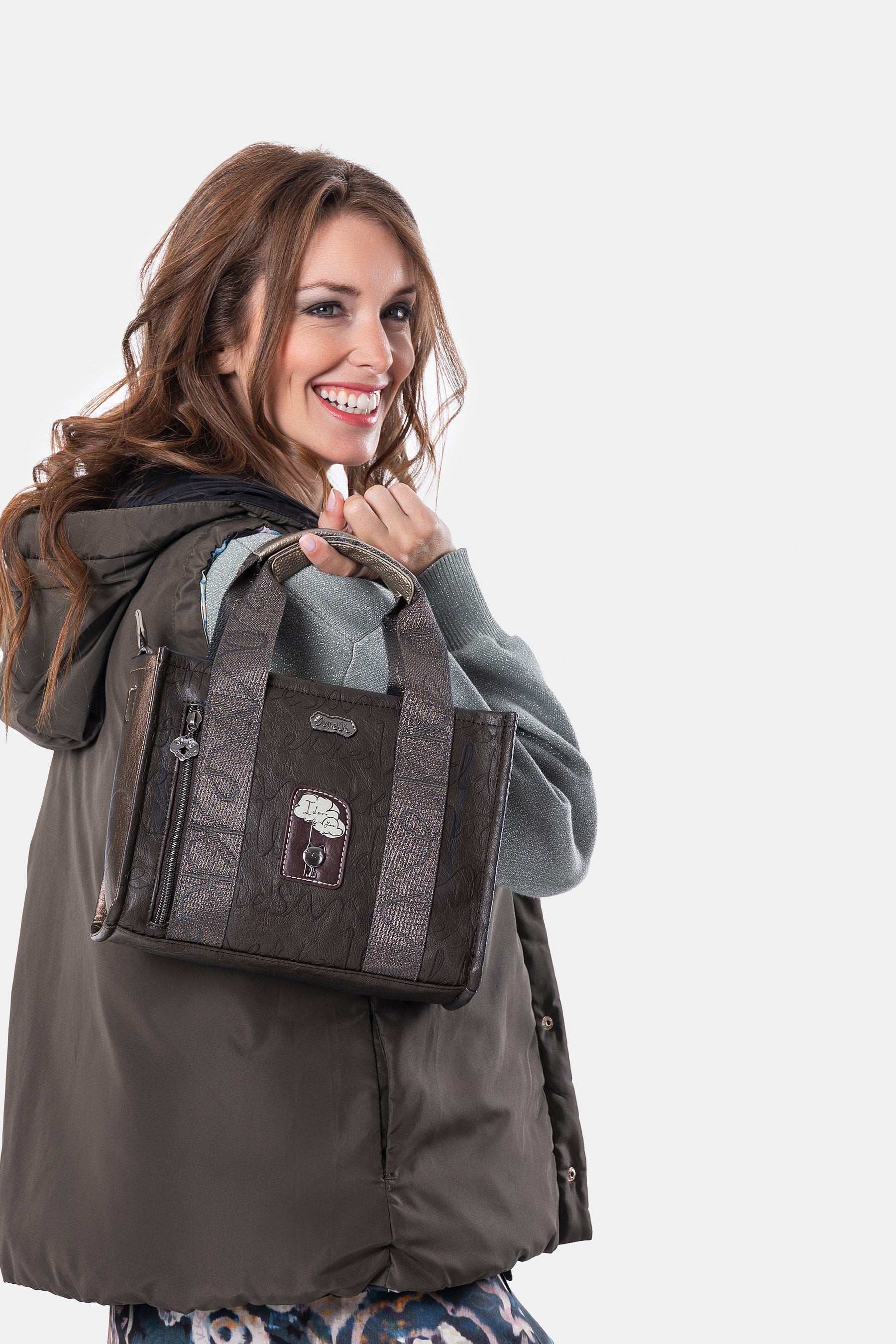 Borsa piccola con manici Manifesto