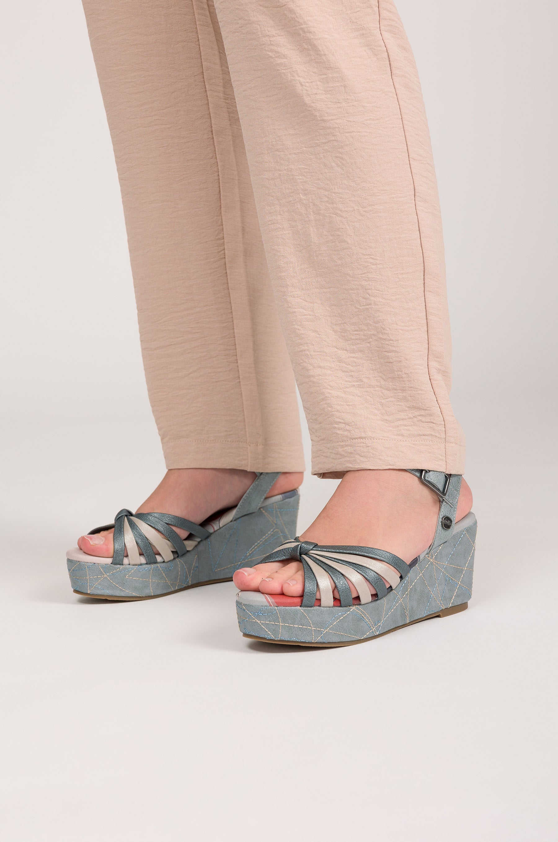 Sandali incrociati blu Auralis