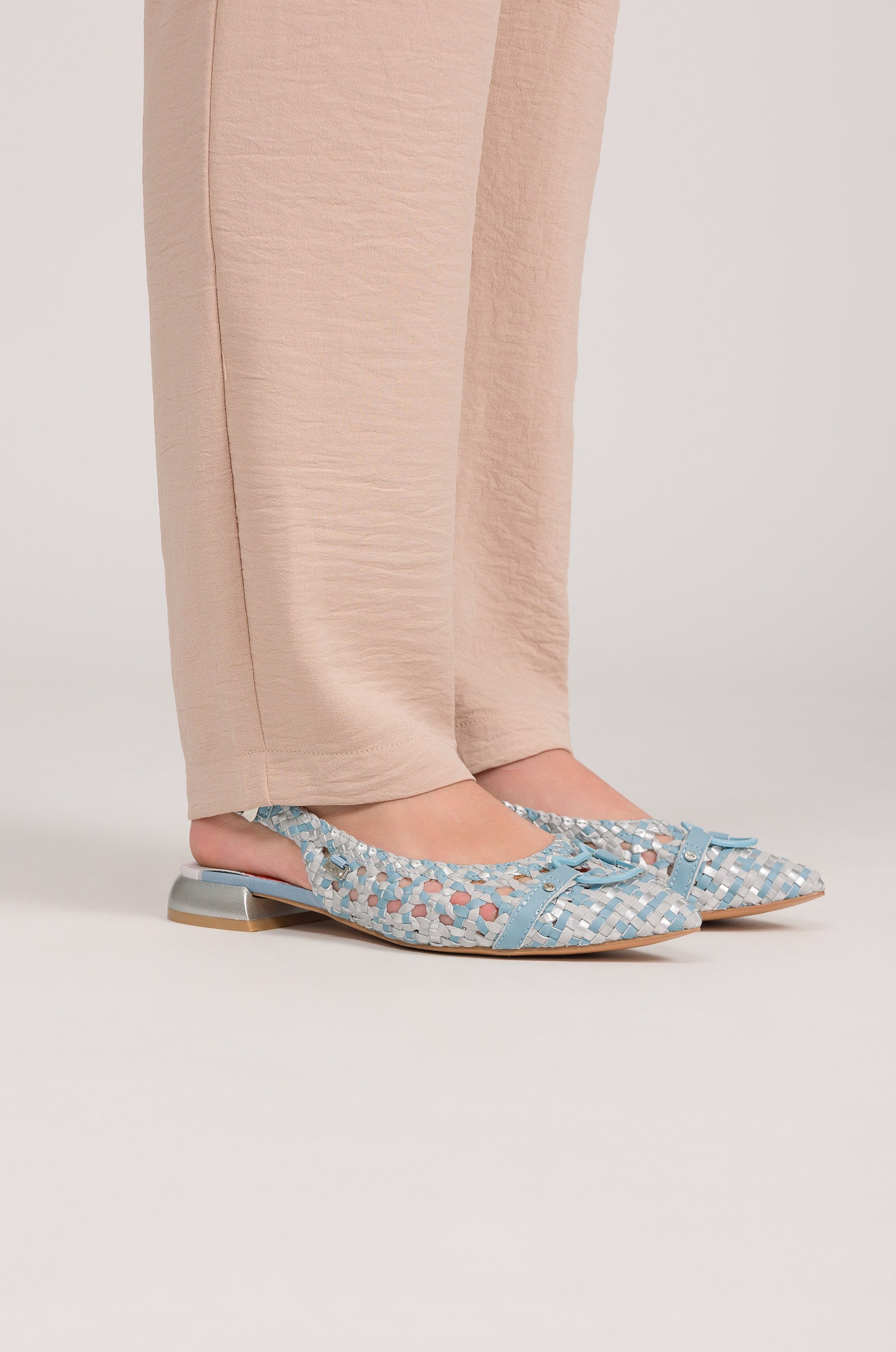 Sandali slingback blu