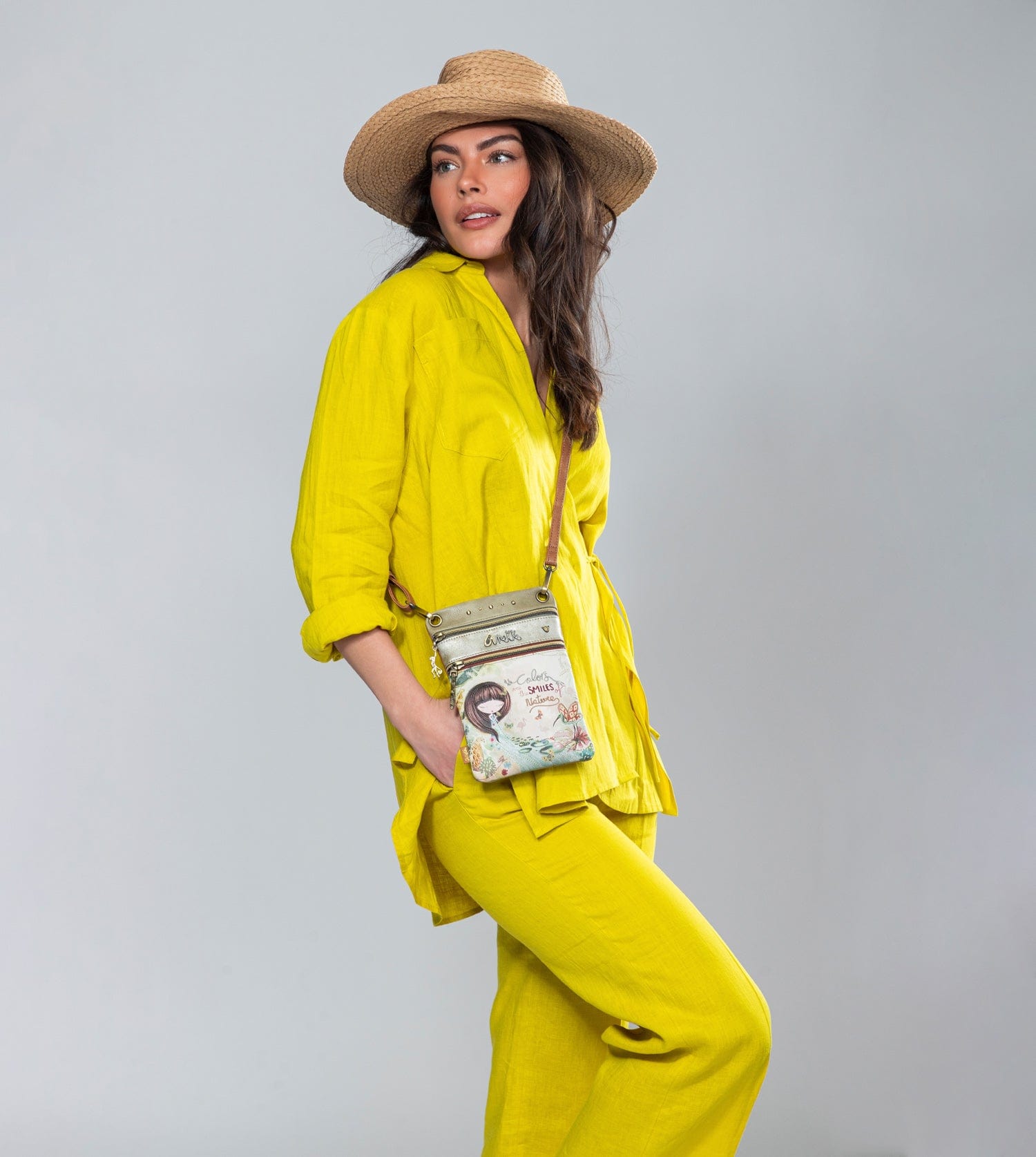 Mini borsa a tracolla Amazonia con doppio scomparto