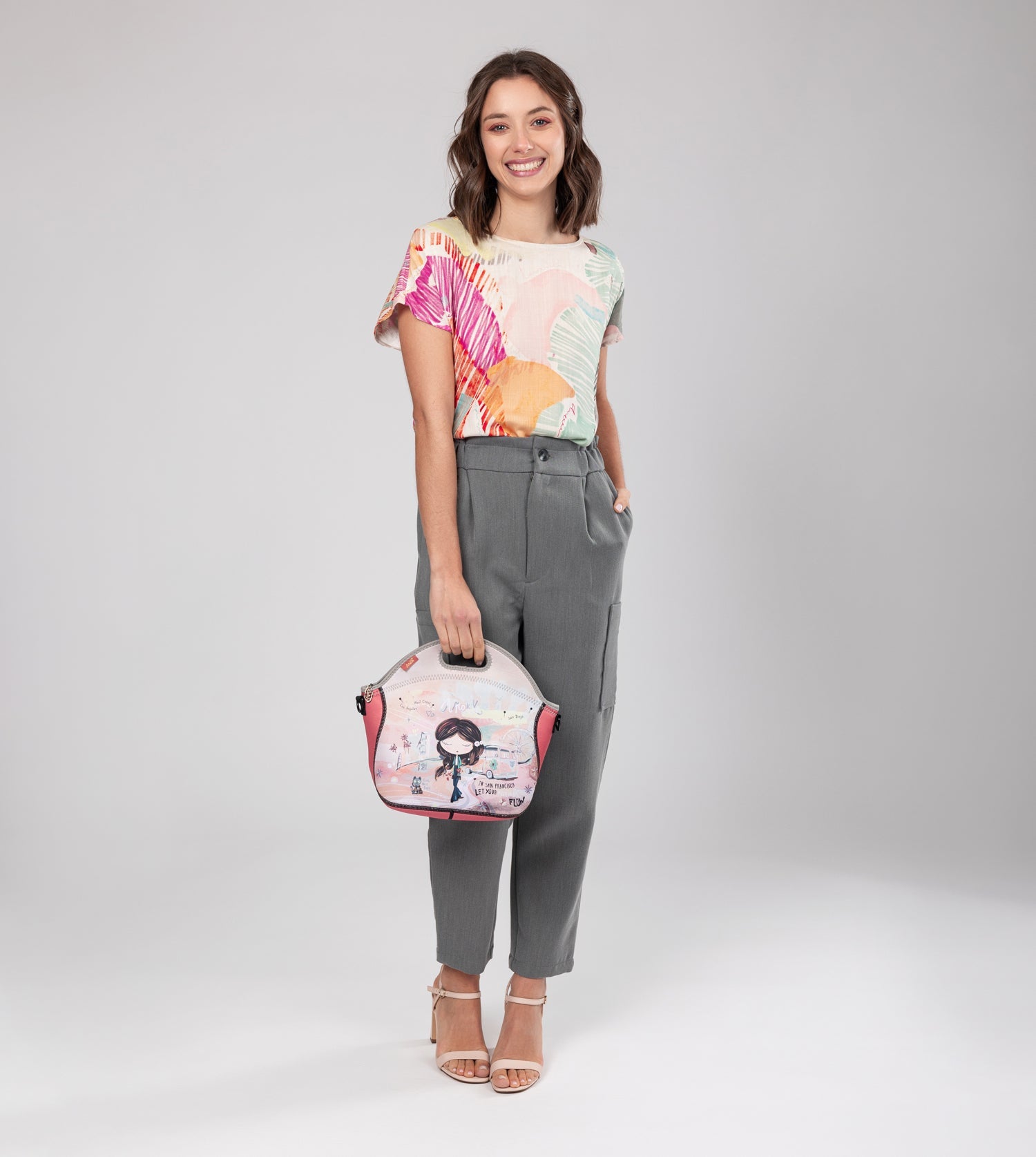 Borsa per il pranzo in neoprene Peace & Love