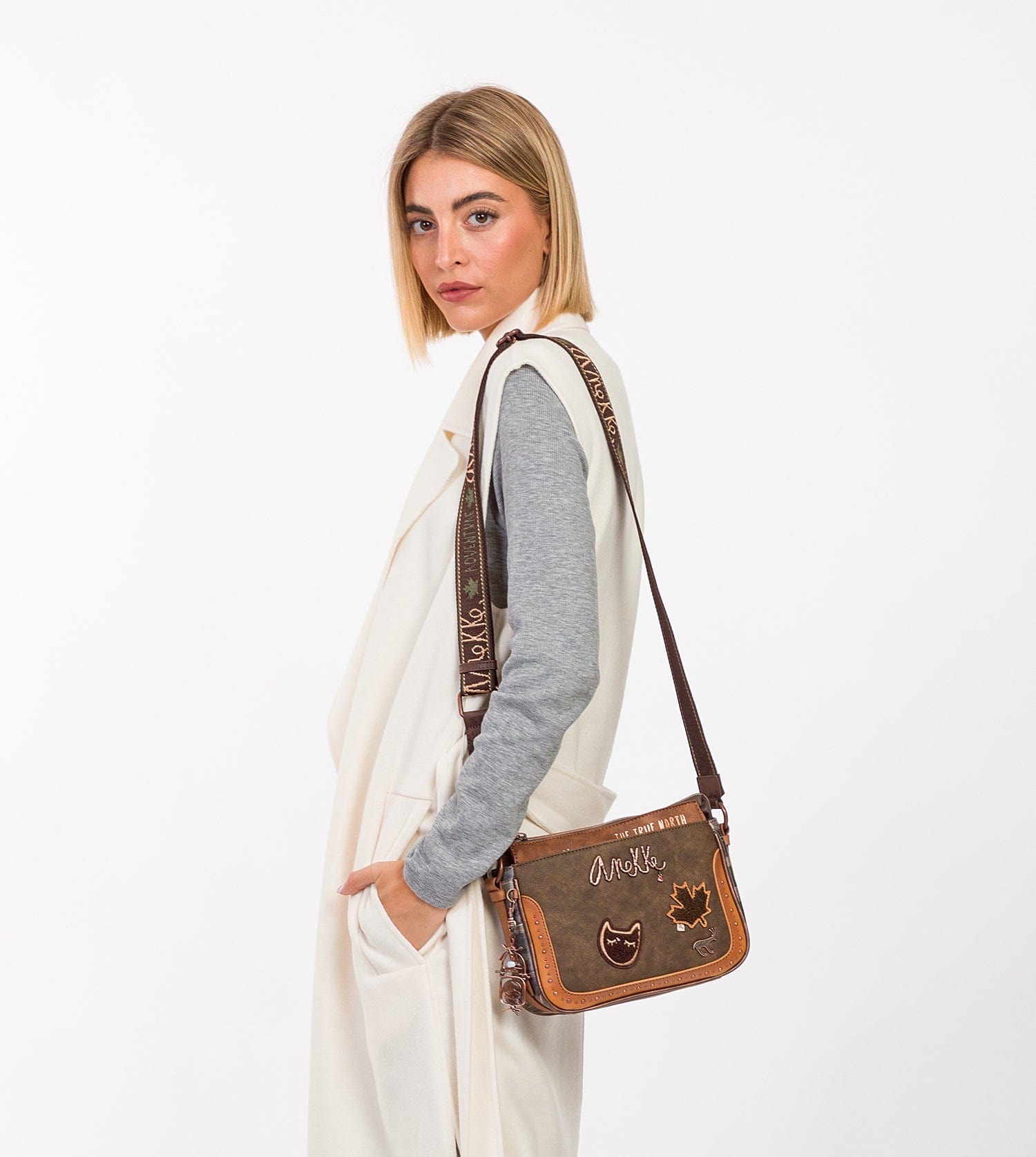 Borsa a tracolla verde Wild