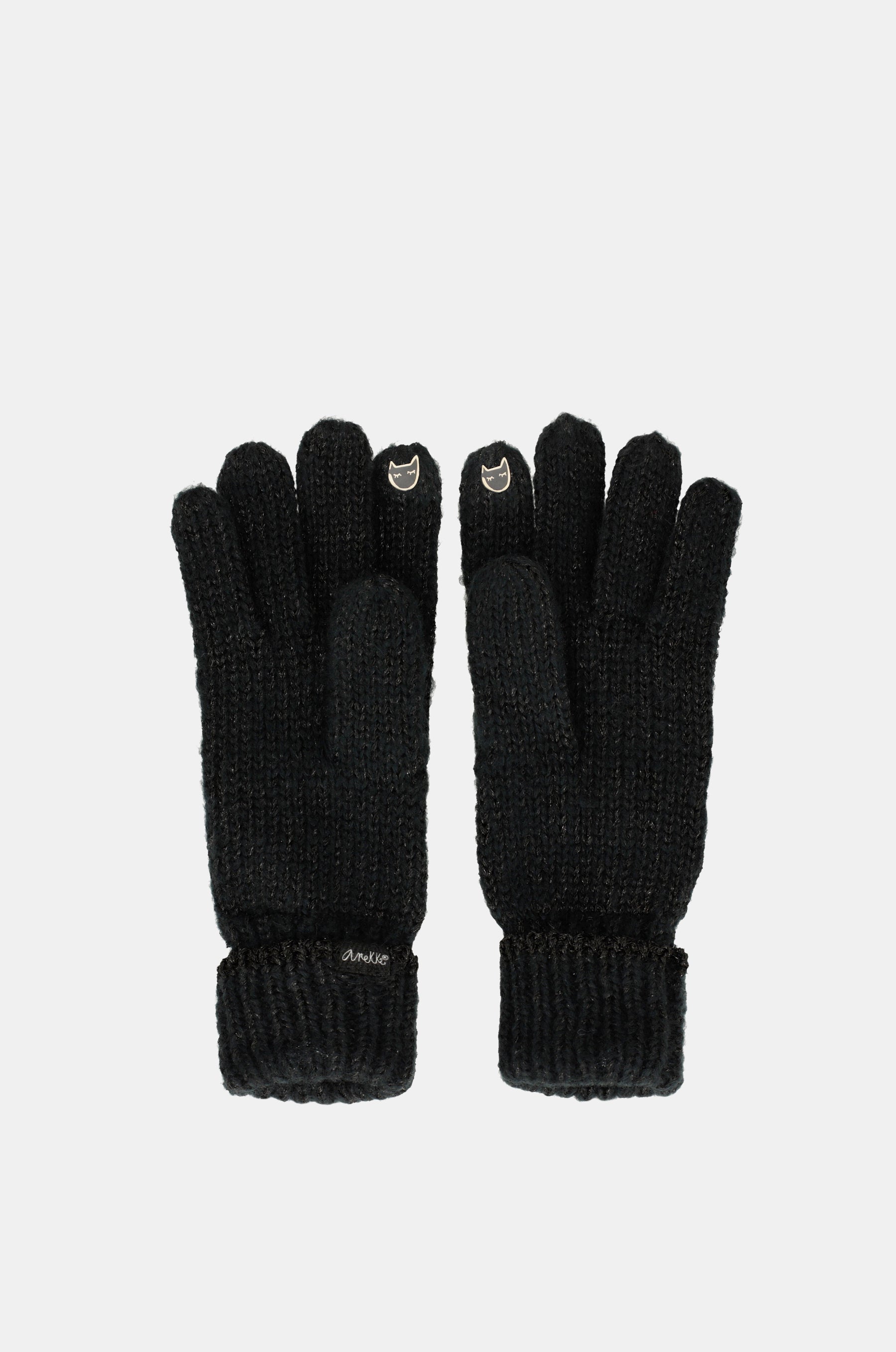 Guanti neri logomania