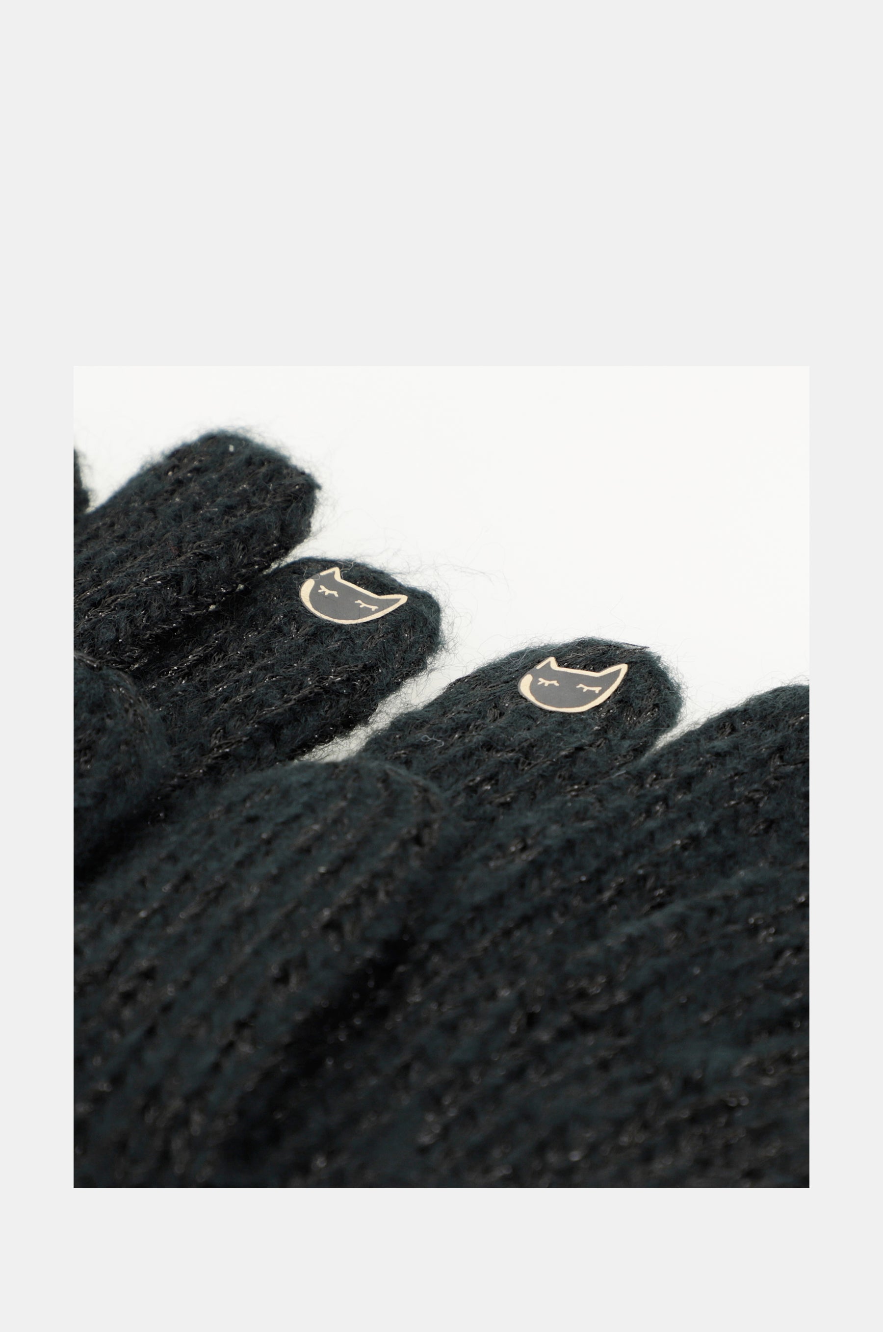 Guanti neri logomania