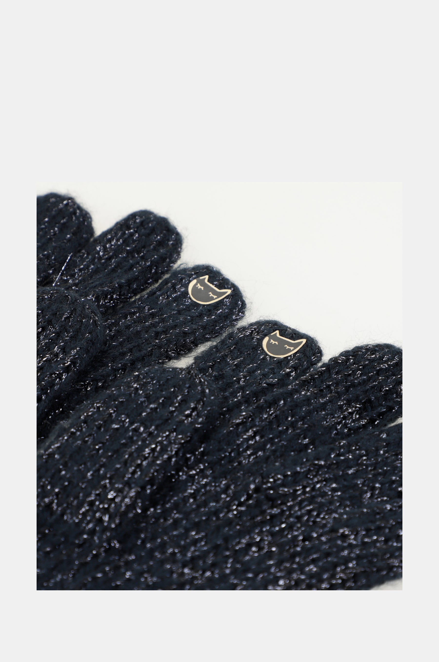 Guanti Logomania blu navy.