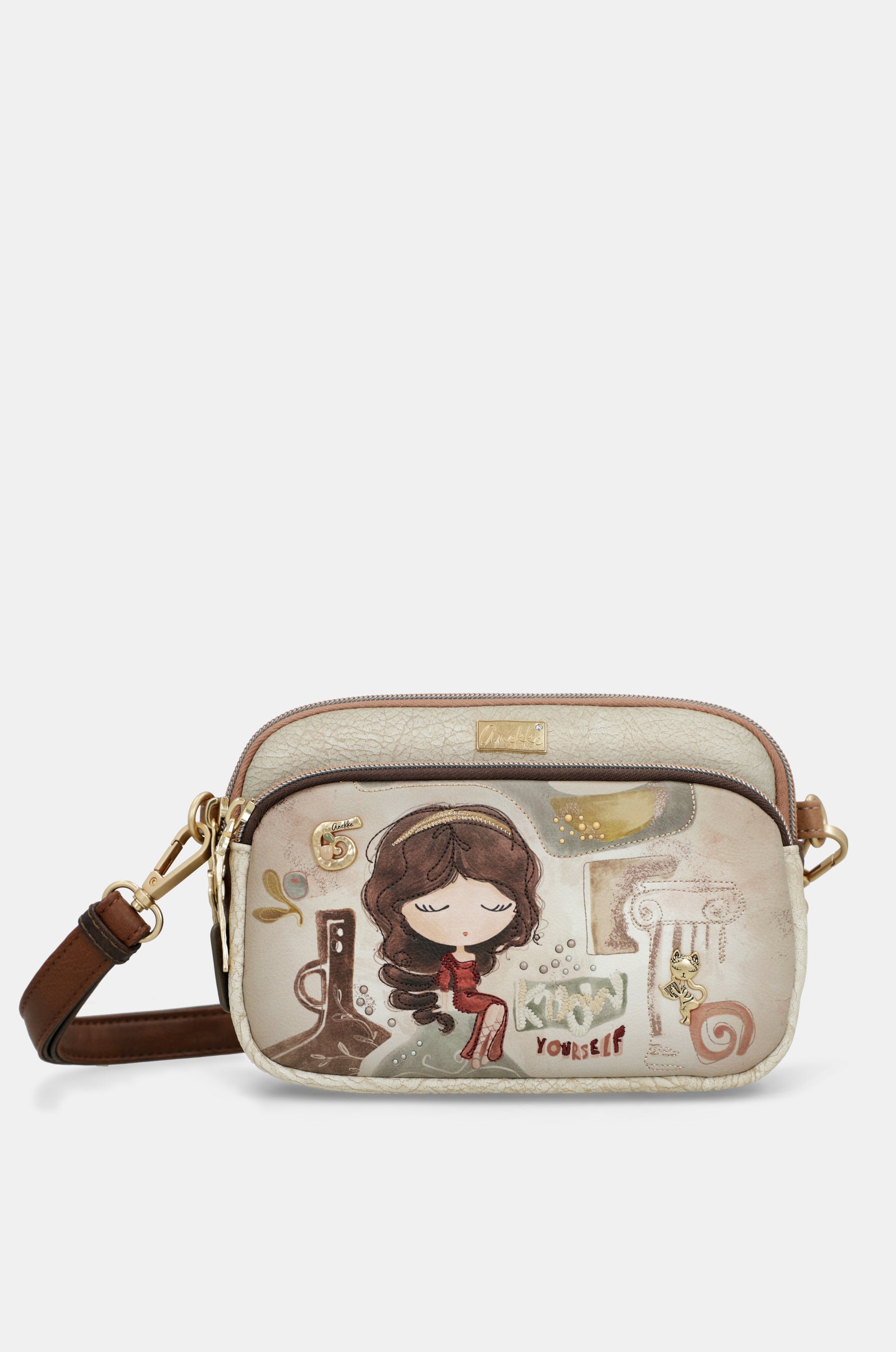 Borsa a tracolla a 3 scomparti piccola Muse