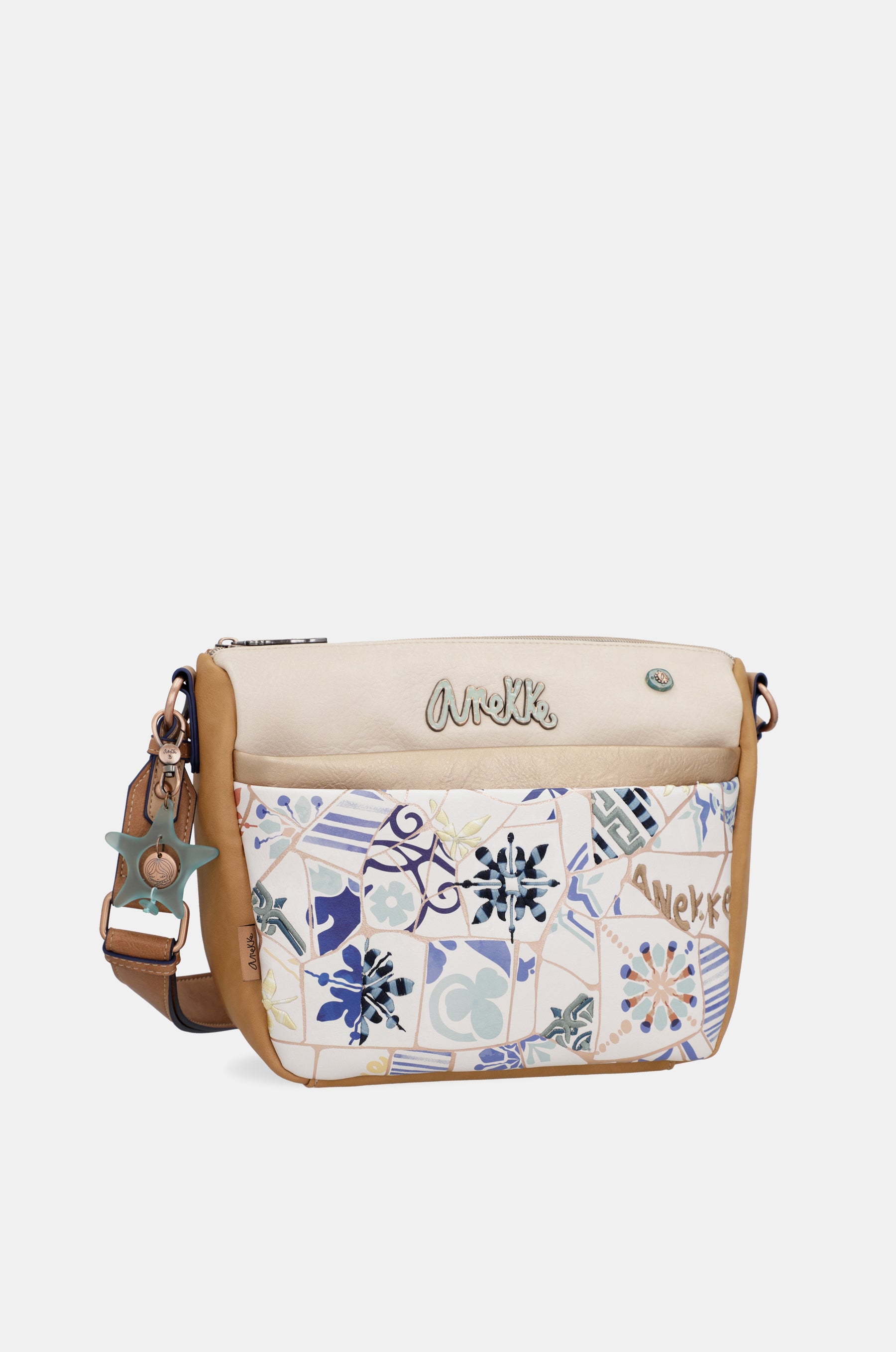 Borsa a tracolla con stampa Sunrise Tile Anekke