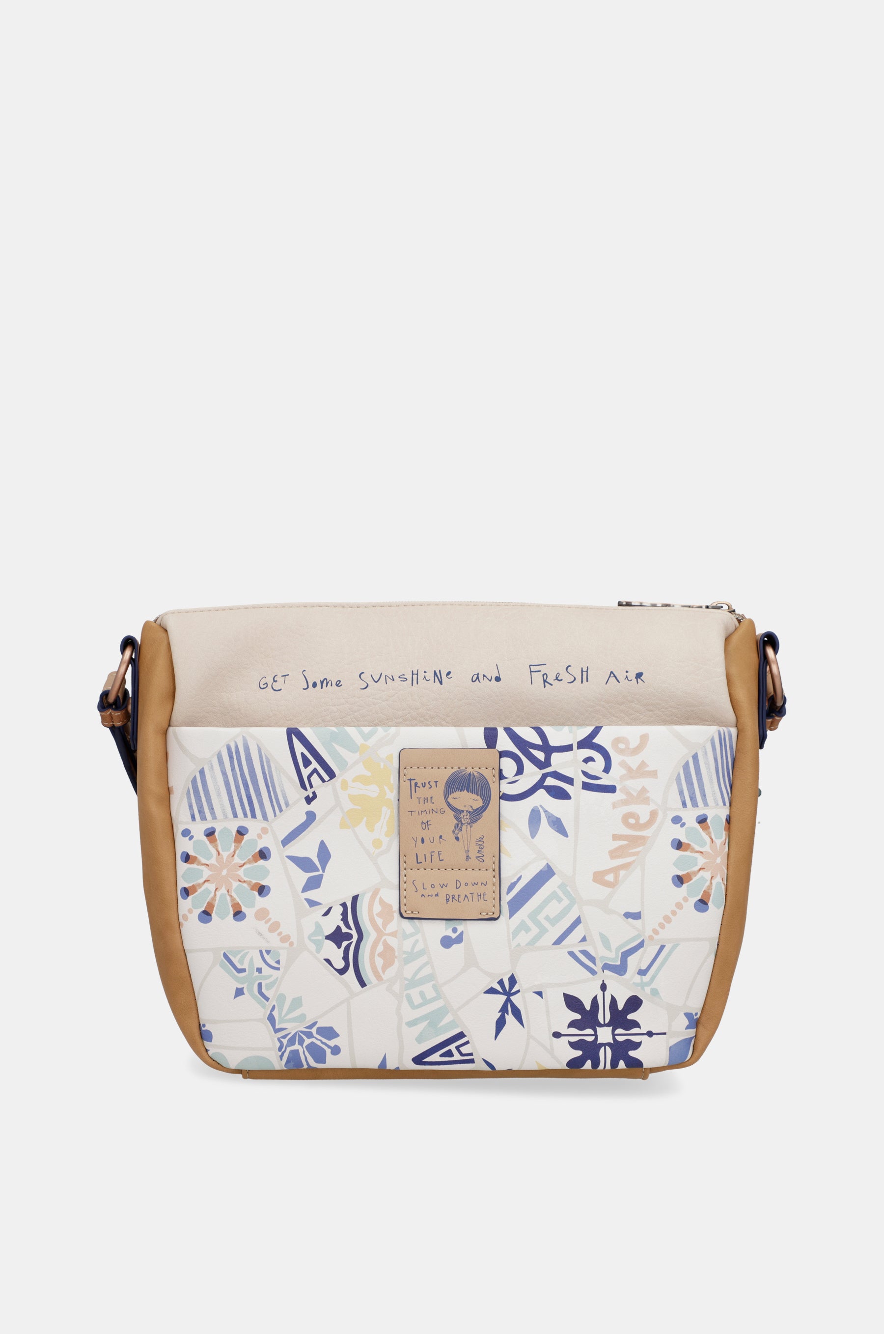 Borsa a tracolla con stampa Sunrise Tile Anekke