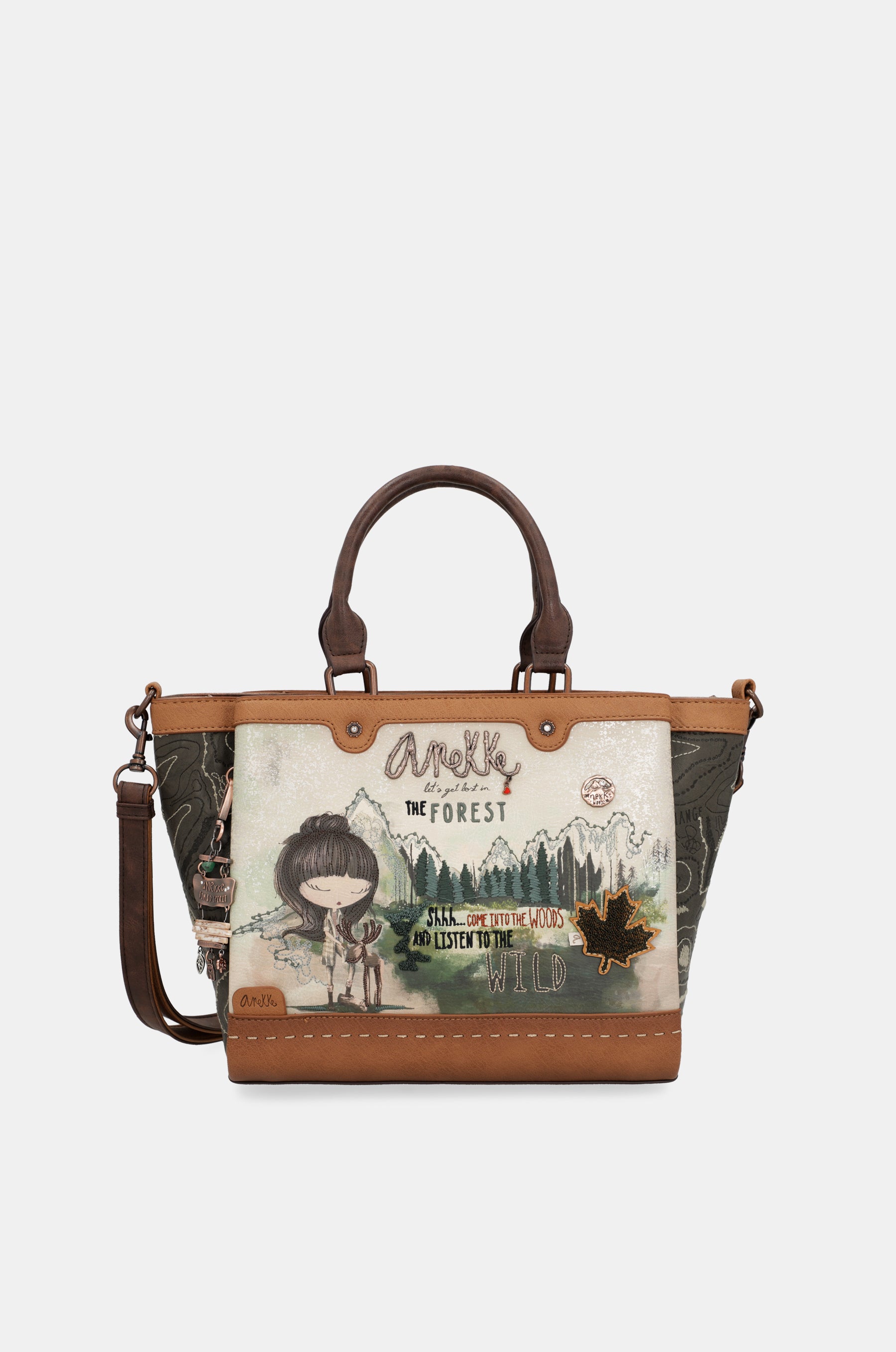 Borsa Forest a due manici con triplo scomparto