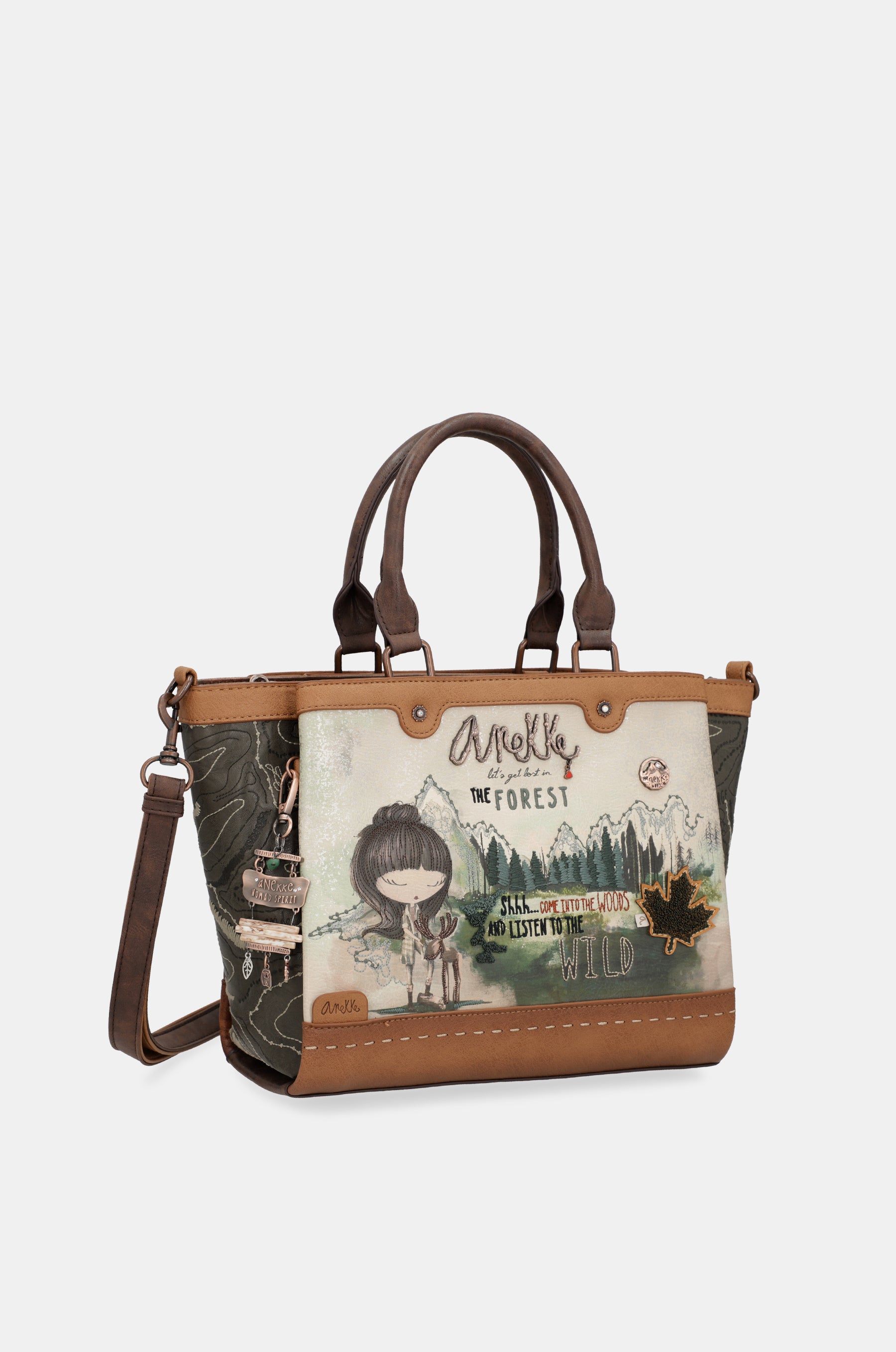 Borsa Forest a due manici con triplo scomparto