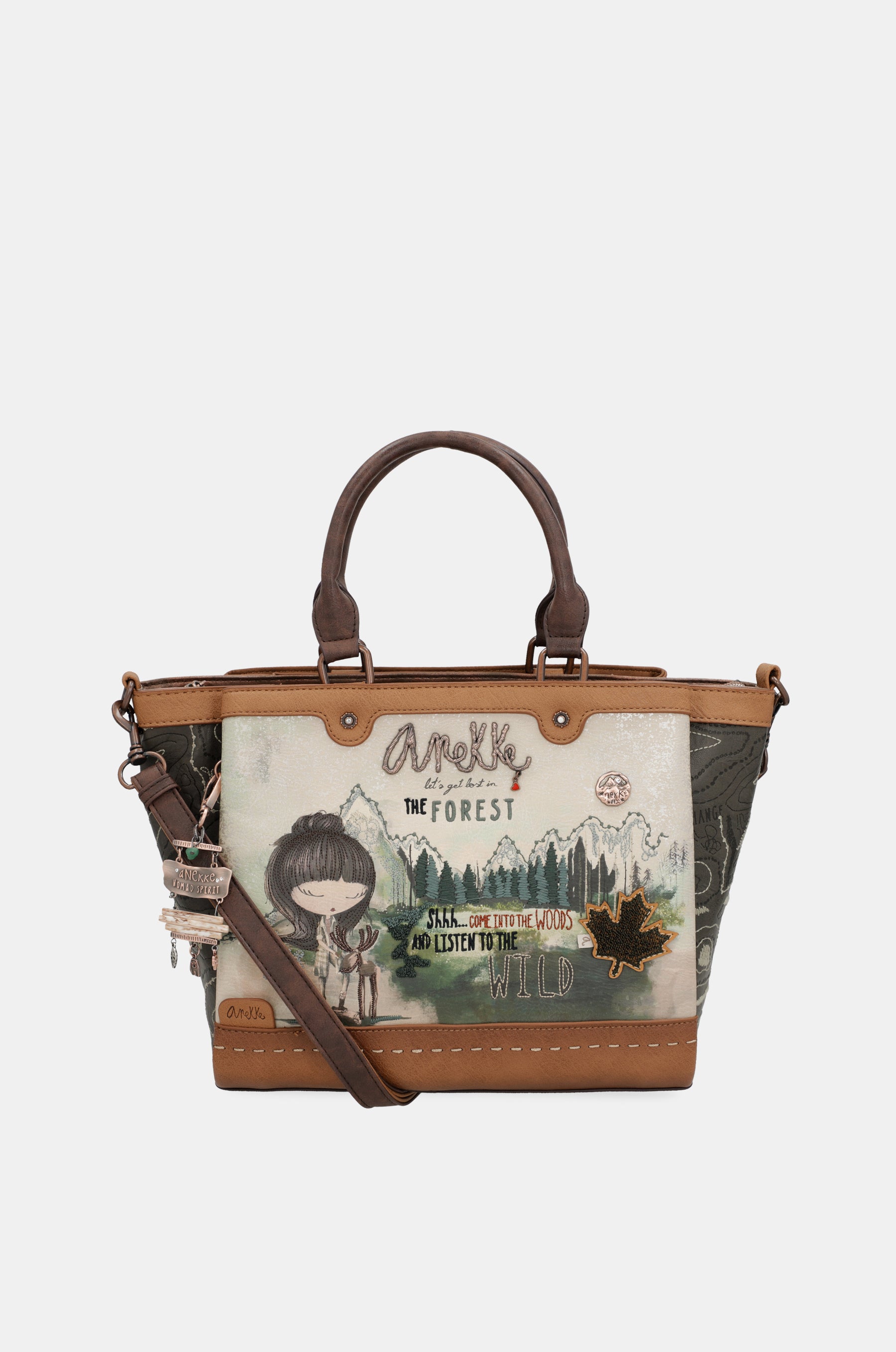 Borsa Forest a due manici con triplo scomparto
