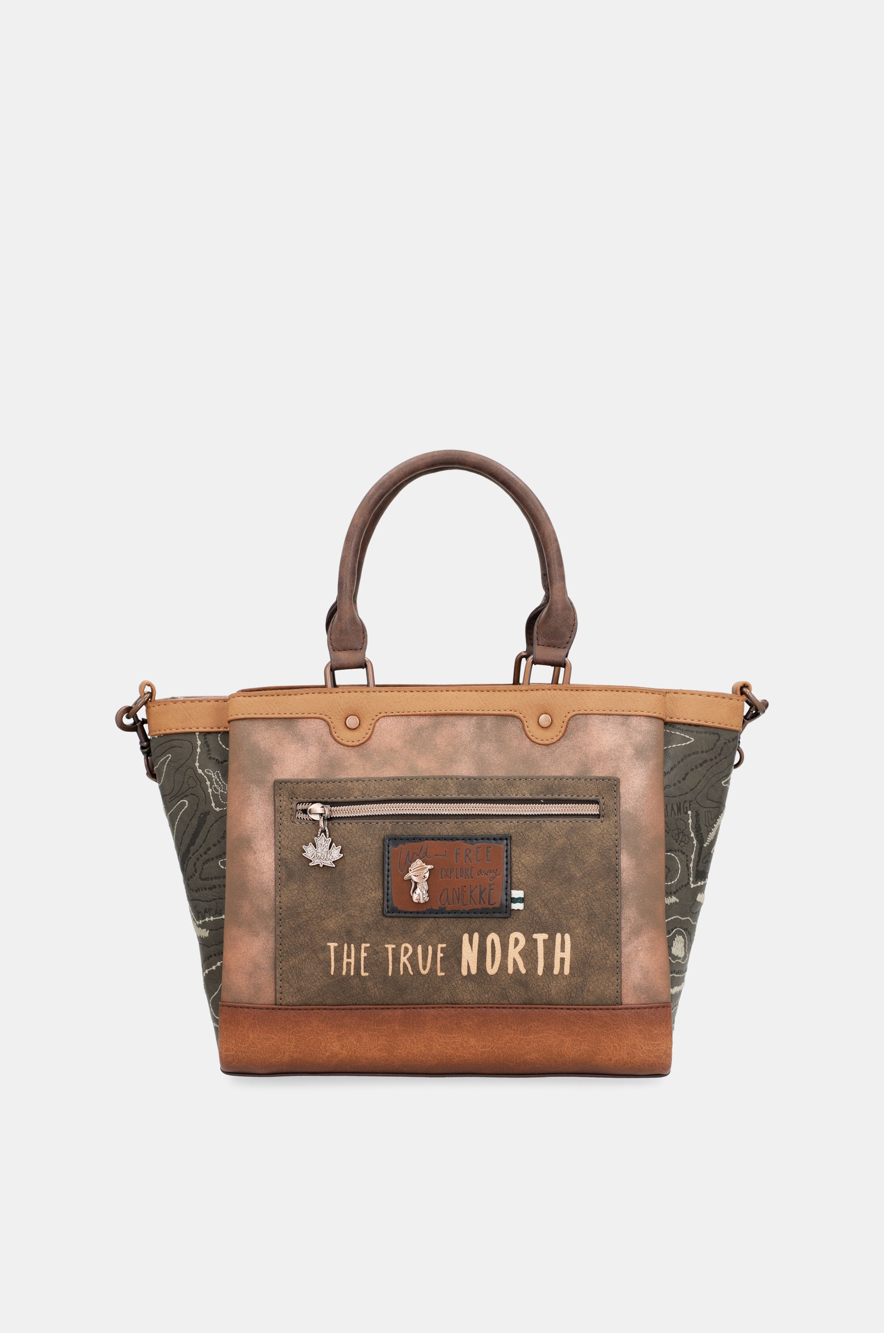 Borsa Forest a due manici con triplo scomparto