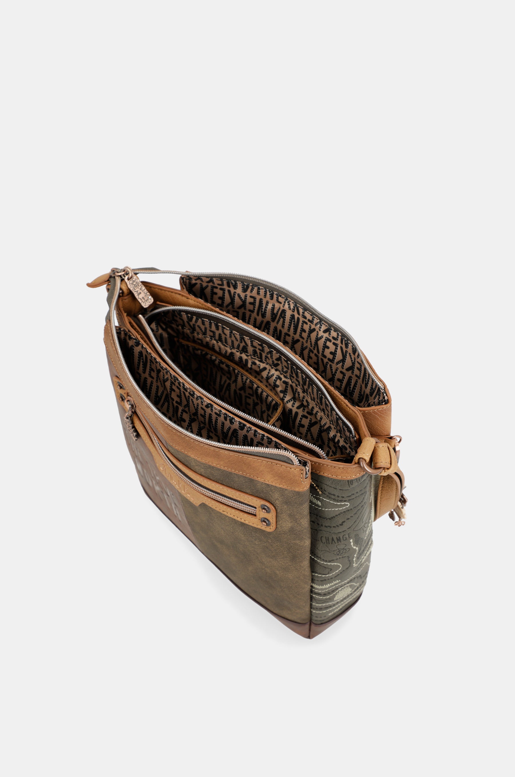 Borsa a tracolla stampata The Forest