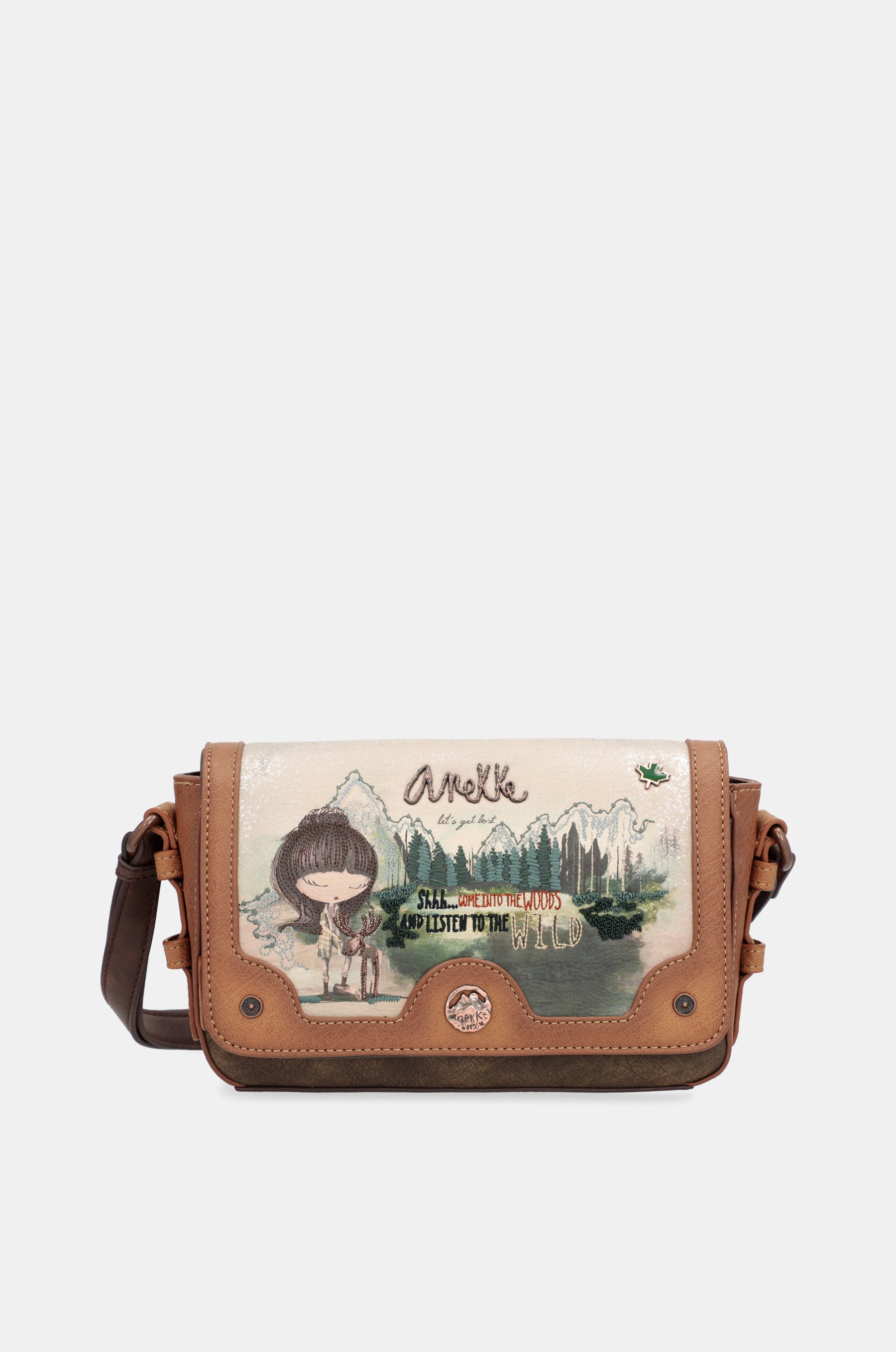 Borsa a tracolla con patta Forest