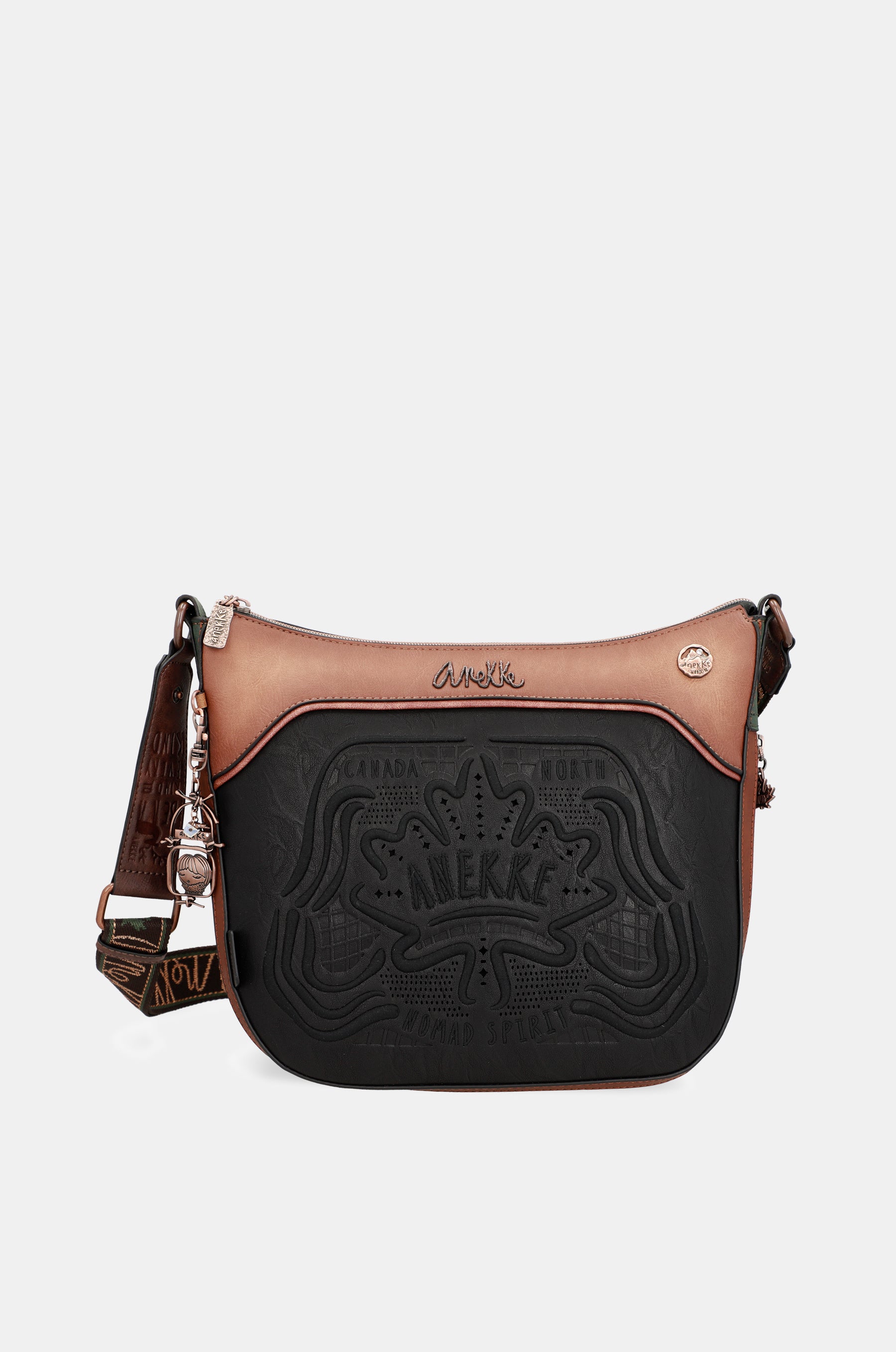 Borsa a tracolla nera grande Wild