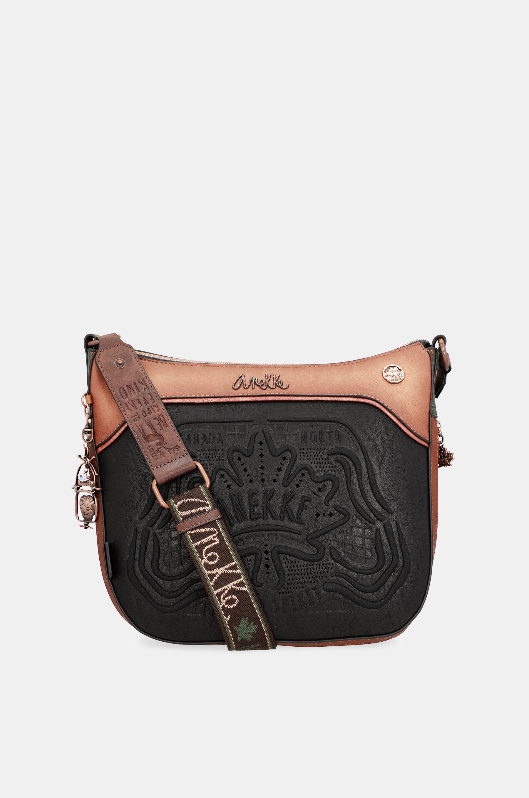 Borsa a tracolla nera grande Wild